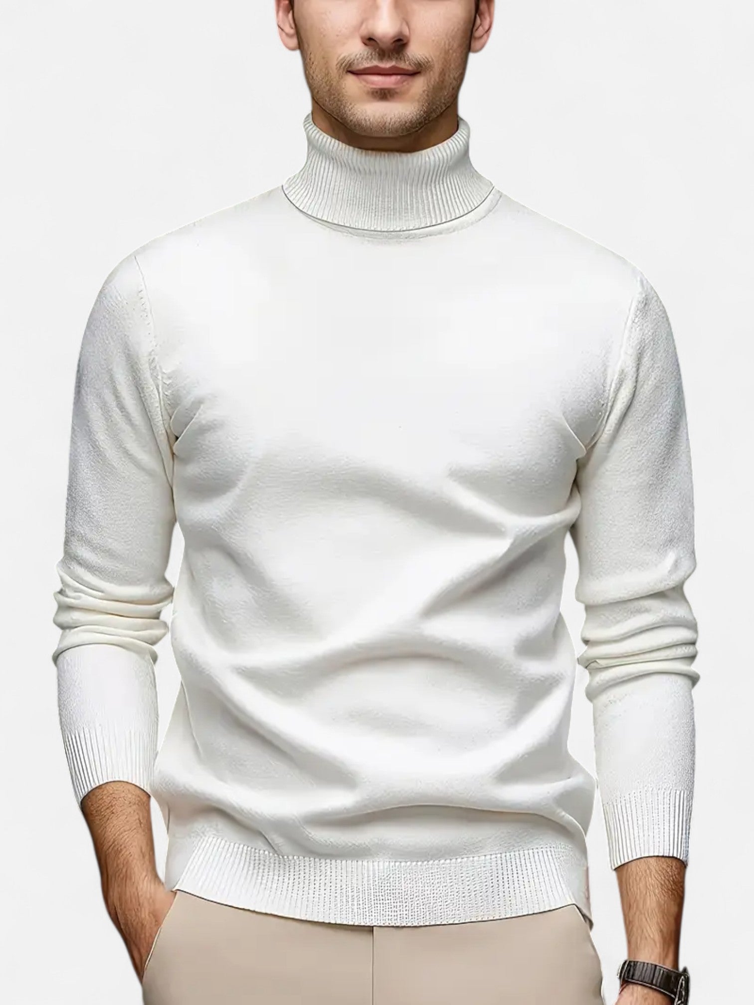 Maisonancien | Męski Sweter High-Neck – Elegancja Jesień/Zima