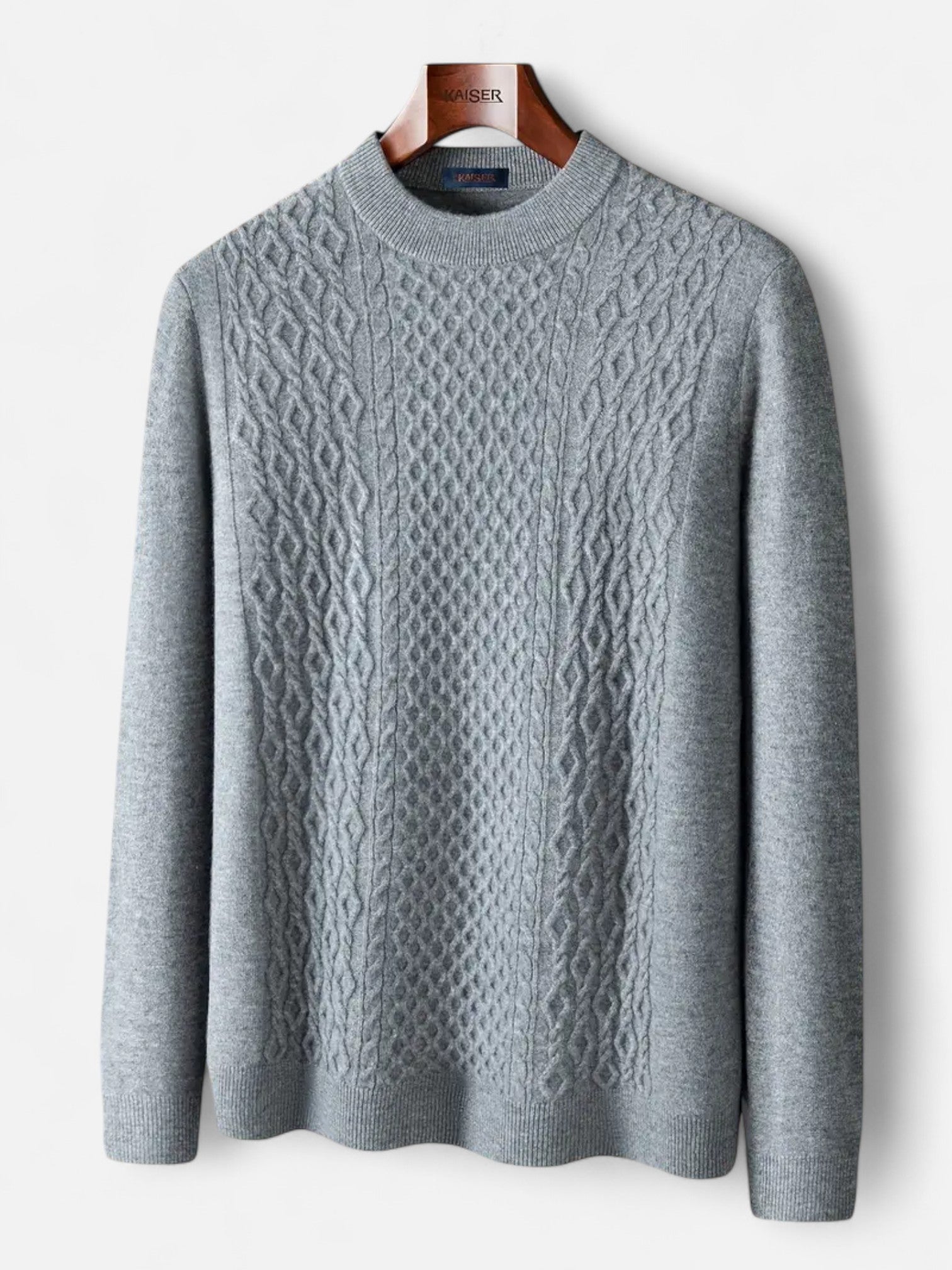 Maisonancien | Męski golf z okrągłym dekoltem i żakardem