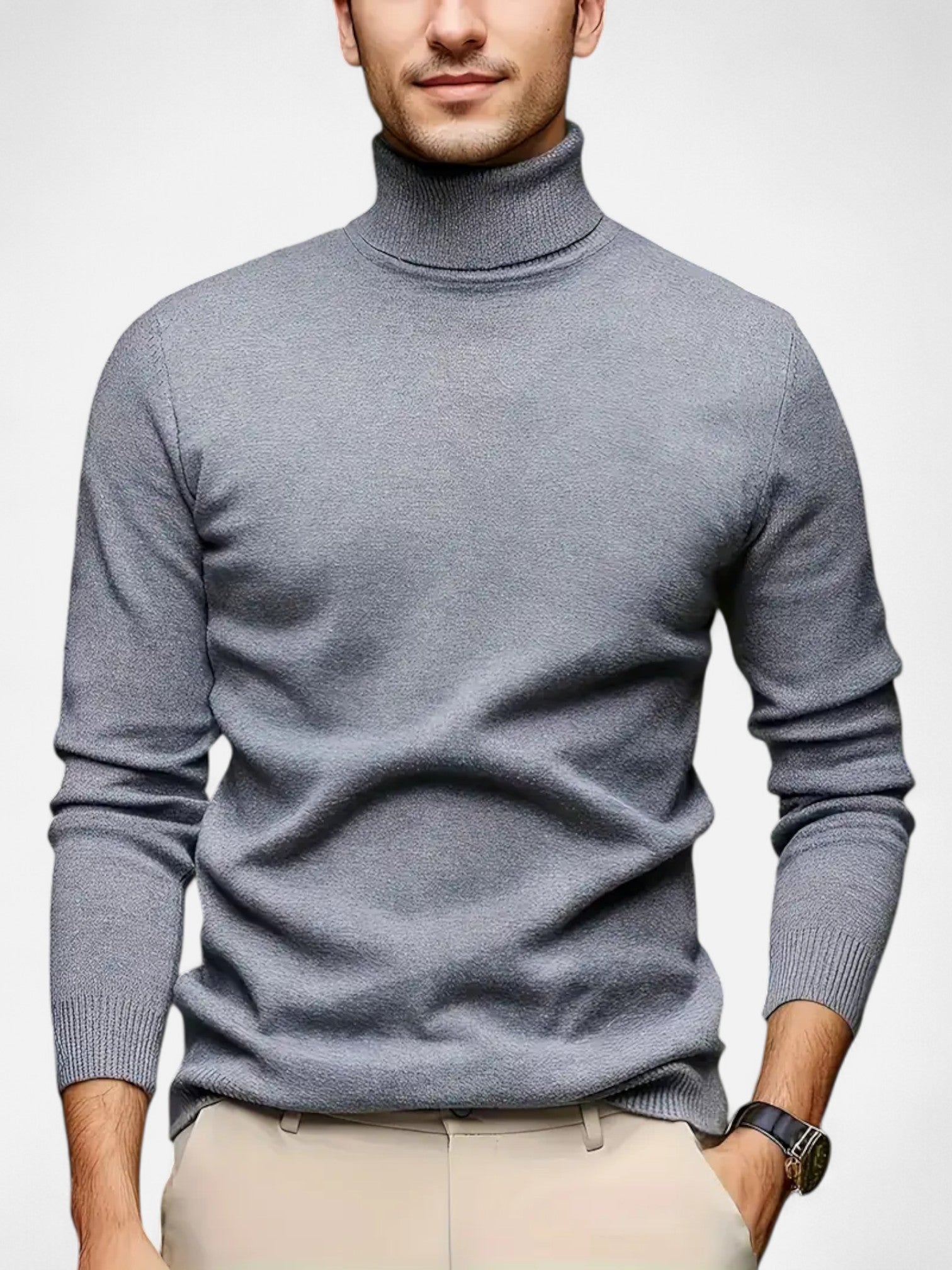 Maisonancien | Męski Sweter High-Neck – Elegancja Jesień/Zima