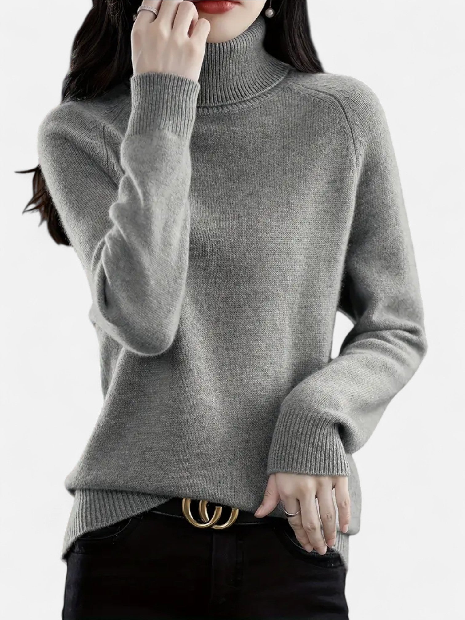 Maisonancien | Damski Sweter z Golfem – Jesienna Klasyka