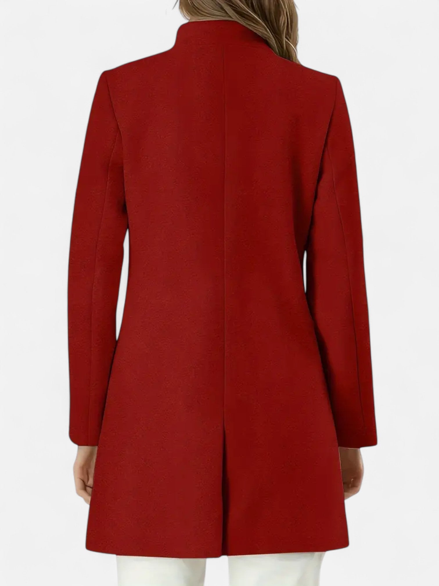 Maisonancien | Damski płaszcz z guzikami i kołnierzem mandaryńskim