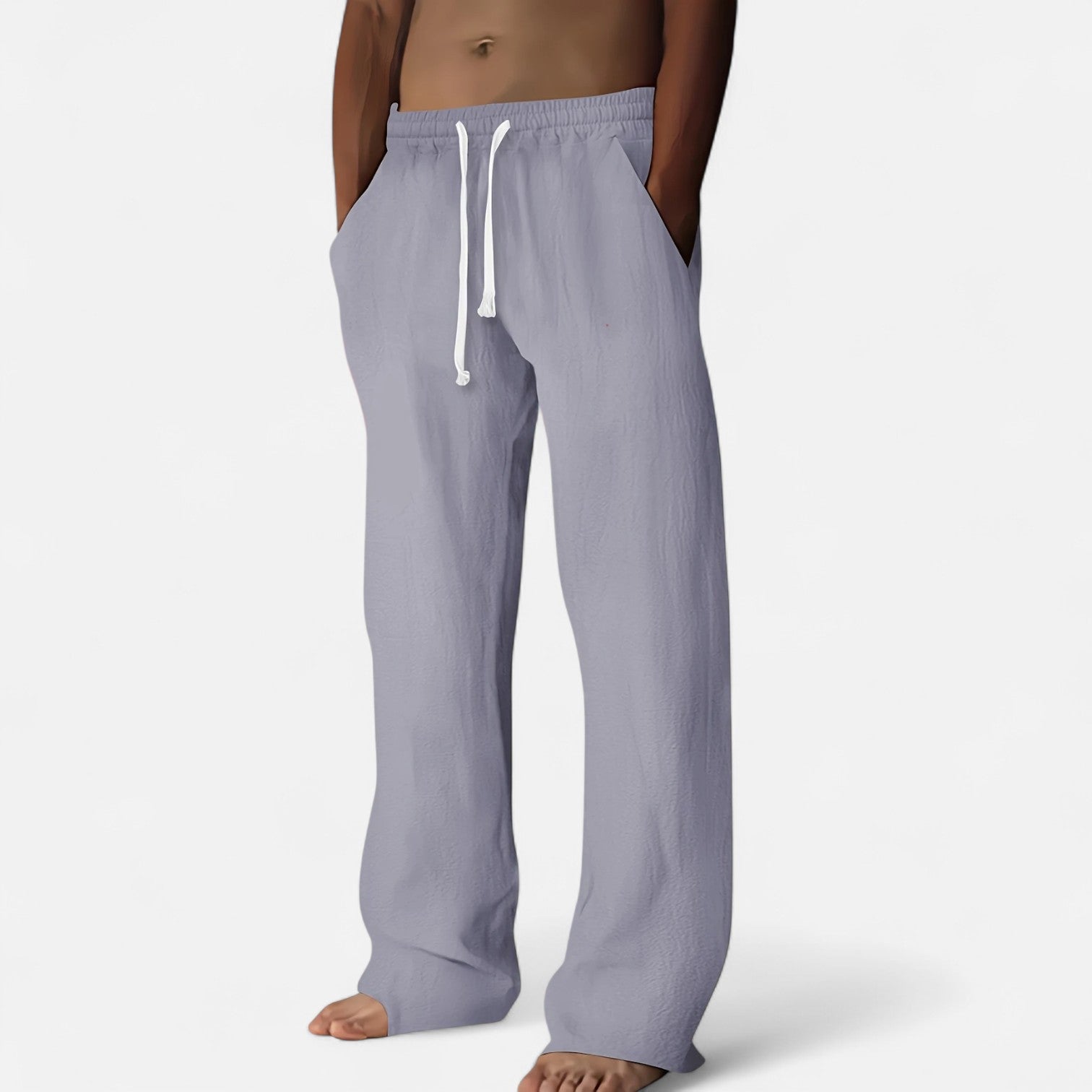 Maisonancien | Męskie spodnie lin & coton – nadmorski minimalizm