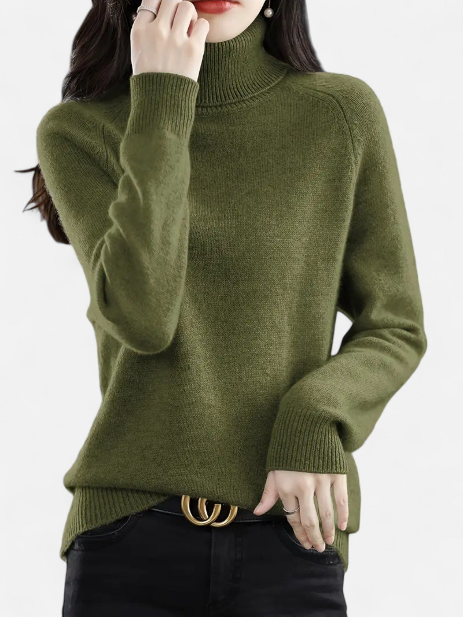 Maisonancien | Damski Sweter z Golfem – Jesienna Klasyka