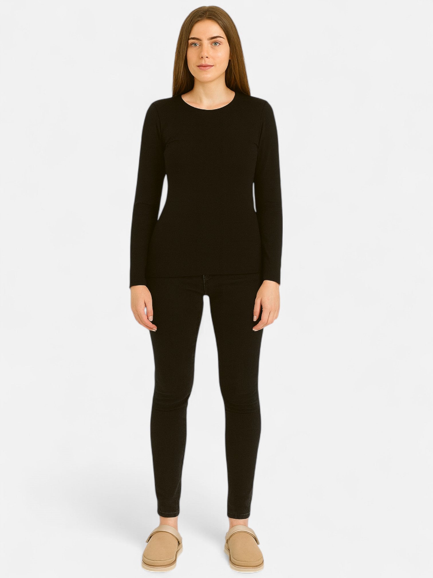 Maisonancien | Damskie Skórzane Klapki Bocen – Gruba Podeszwa i Pasek na Pięcie