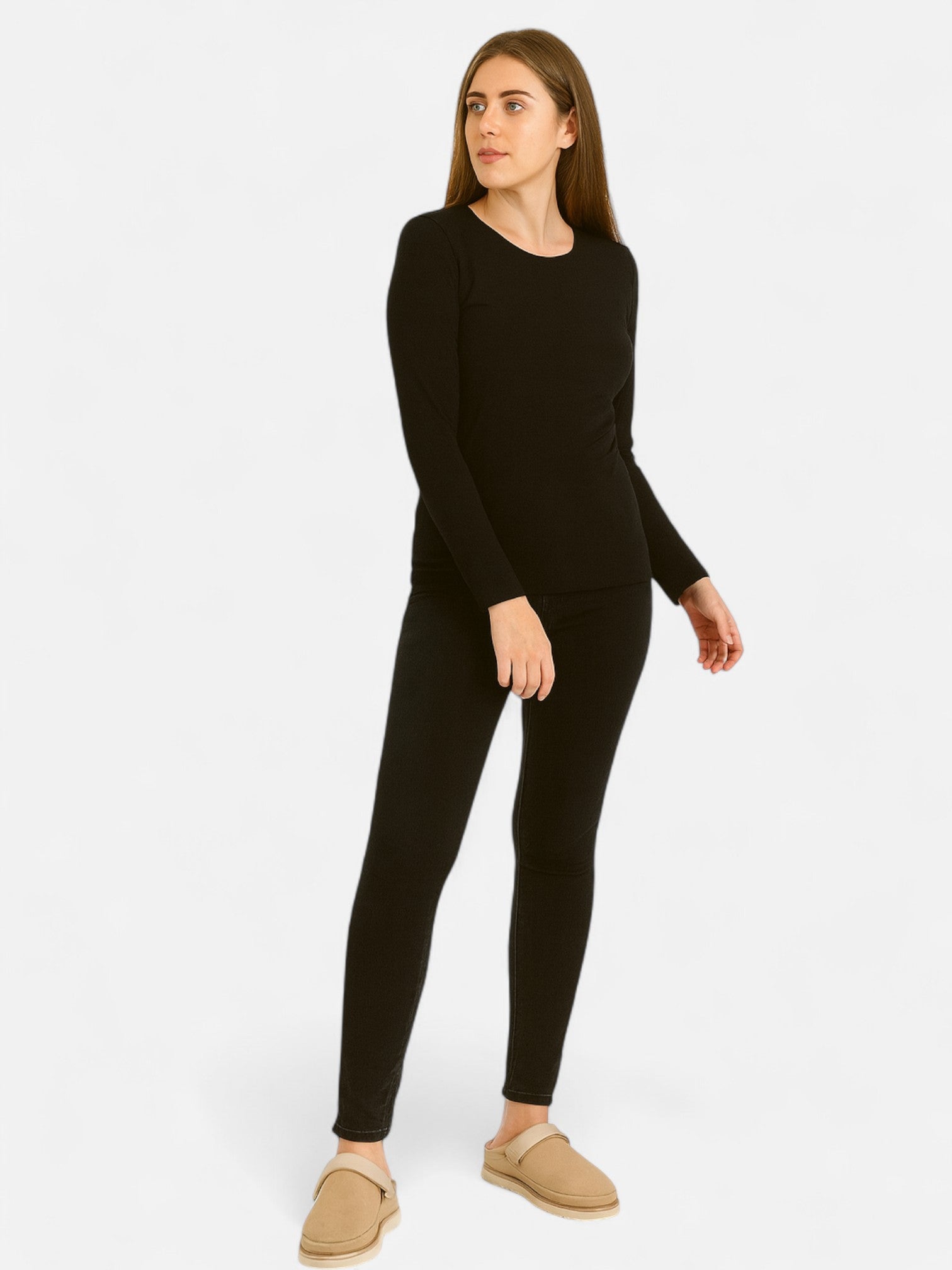 Maisonancien | Damskie Skórzane Klapki Bocen – Gruba Podeszwa i Pasek na Pięcie