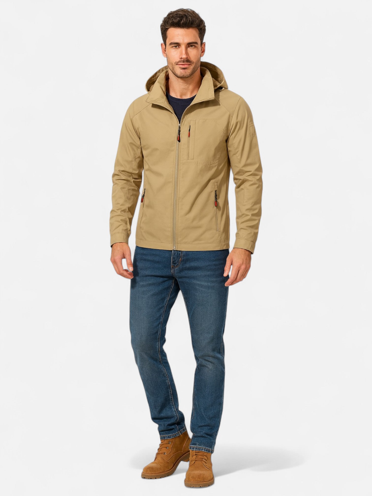 Maisonancien | Męska Lekka Kurtka Bomber – Stójka i Packable Design