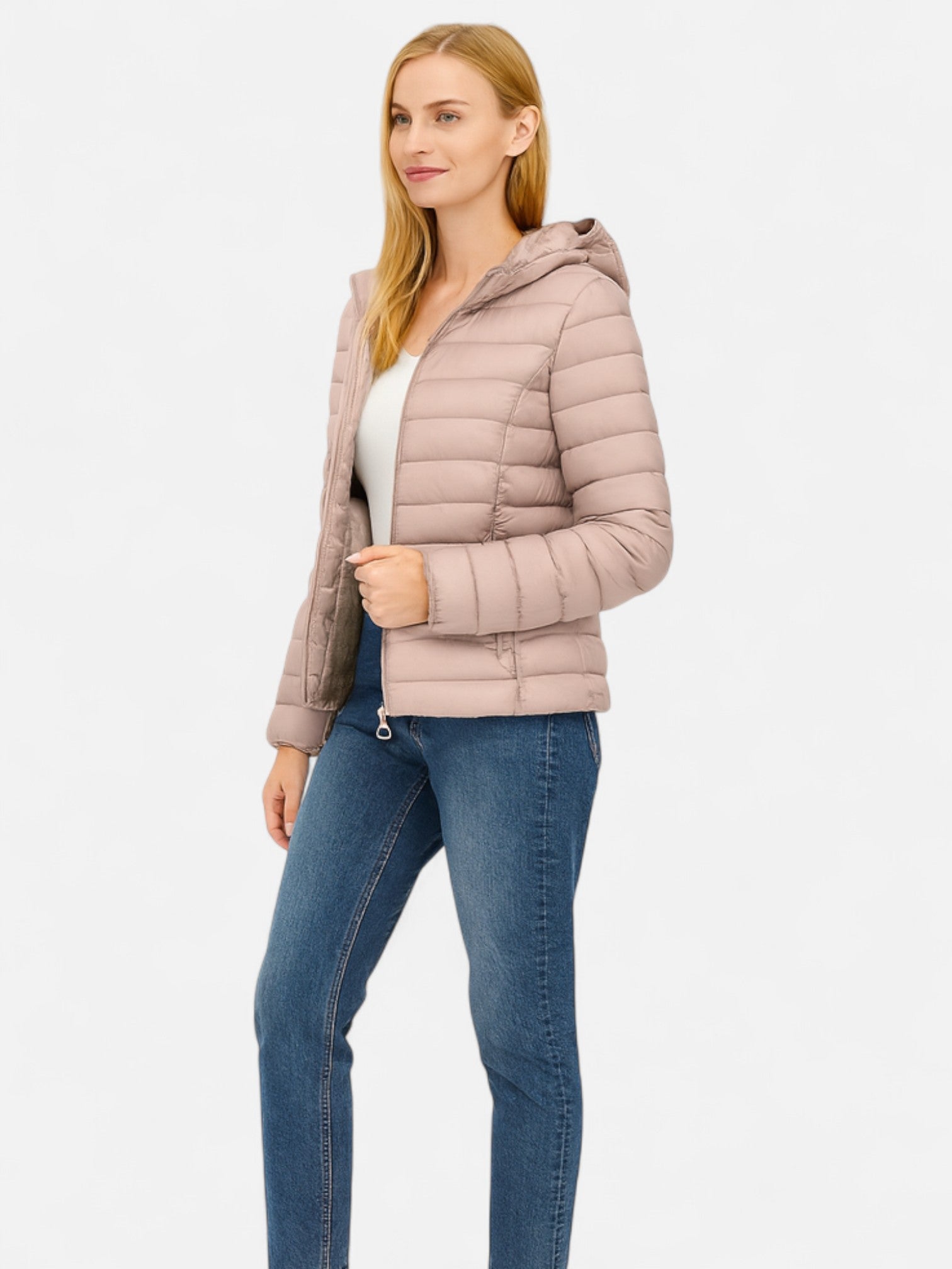 Maisonancien | Damska Lekka Kurtka Zimowa z Kapturem – Elegancja i Komfort