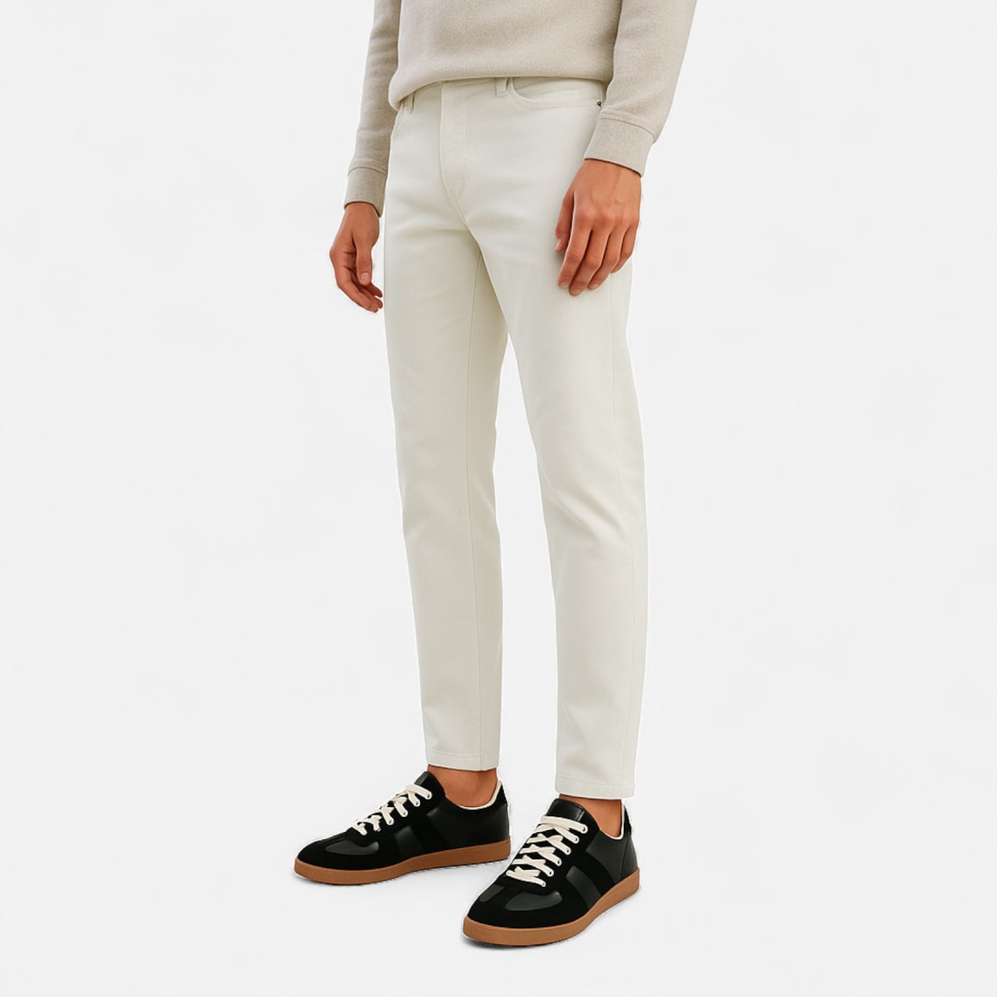 Maisonancien | Mężczyzna Skórzane Sneakersy Low-Top w Stylu Heritage