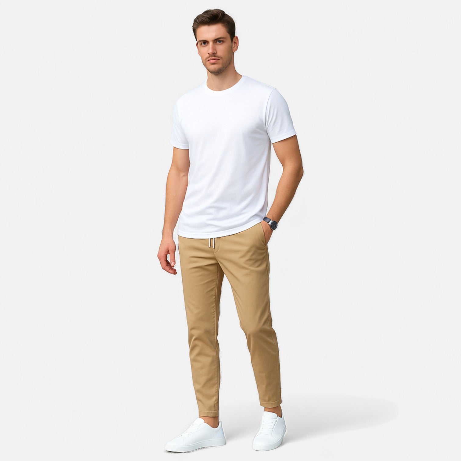 Maisonancien | Mężczyzna Eleganckie Spodnie Całoroczne o Klasycznym Kroju