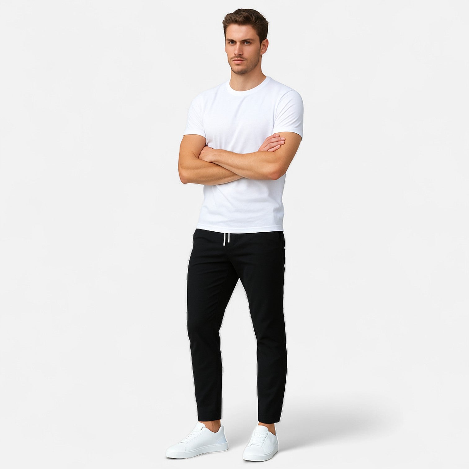 Maisonancien | Mężczyzna Eleganckie Spodnie Całoroczne o Klasycznym Kroju