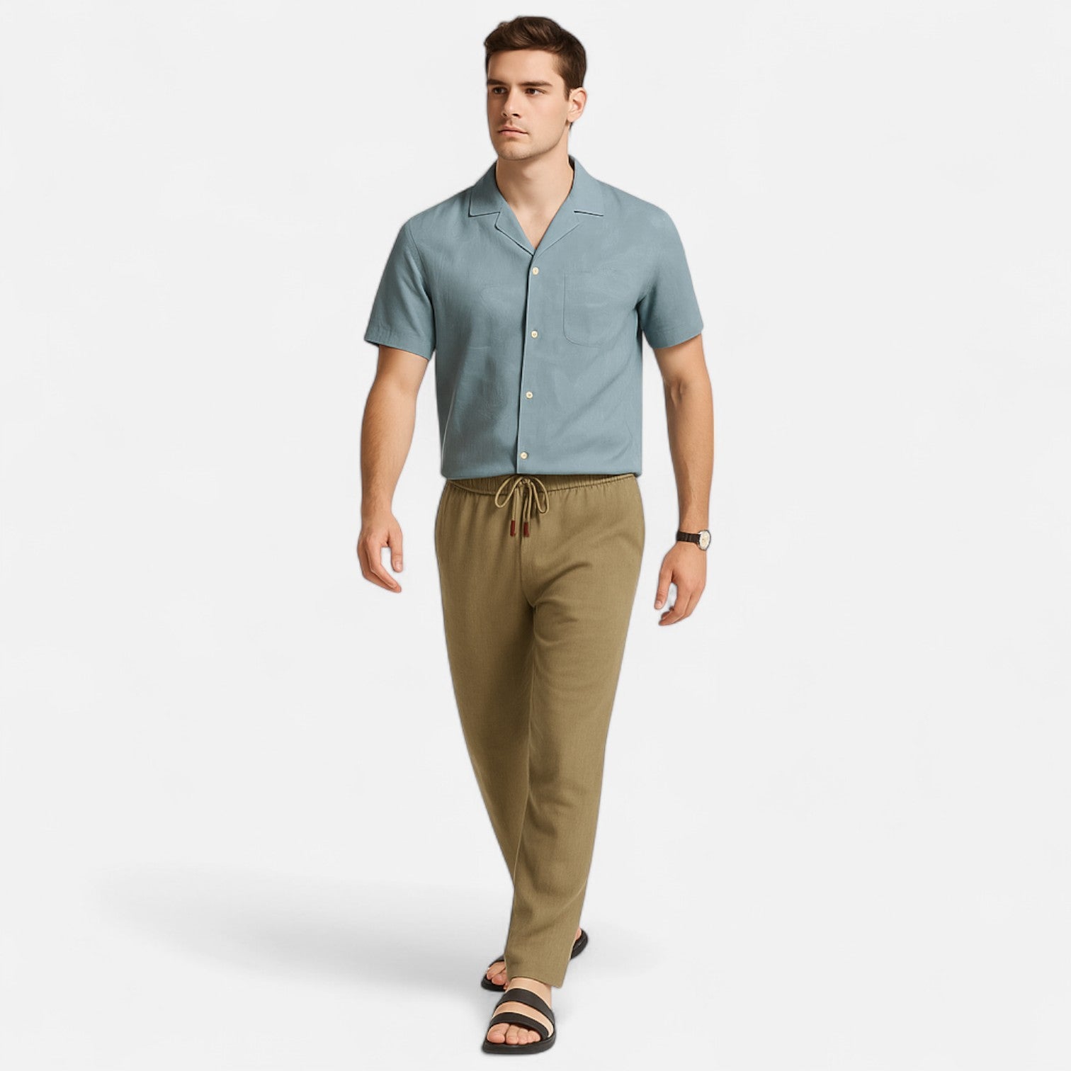 Maisonancien | Męskie spodnie letnie – styl angielski z luzem