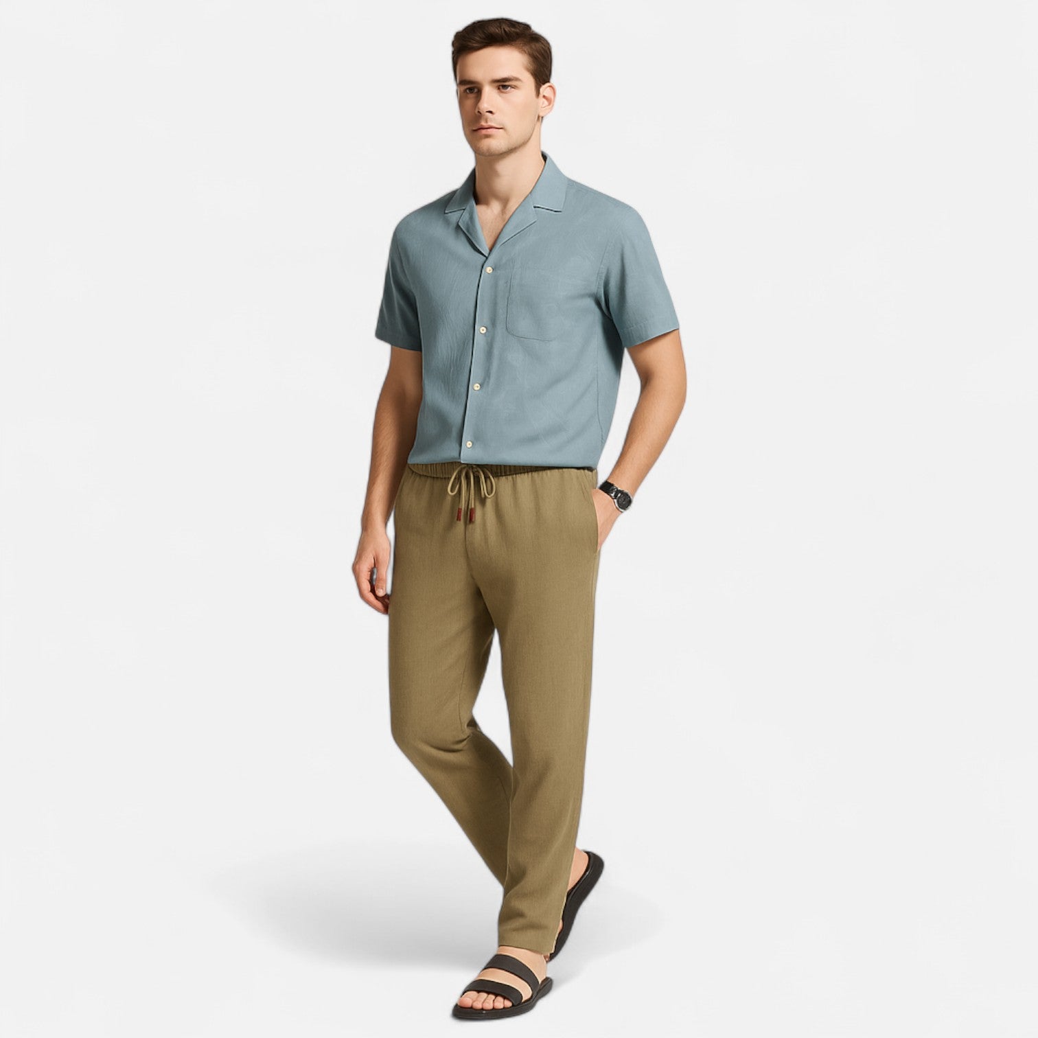 Maisonancien | Męskie spodnie letnie – styl angielski z luzem