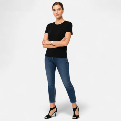 Maisonancien | Damskie sandały T-strap – czarna elegancja retro