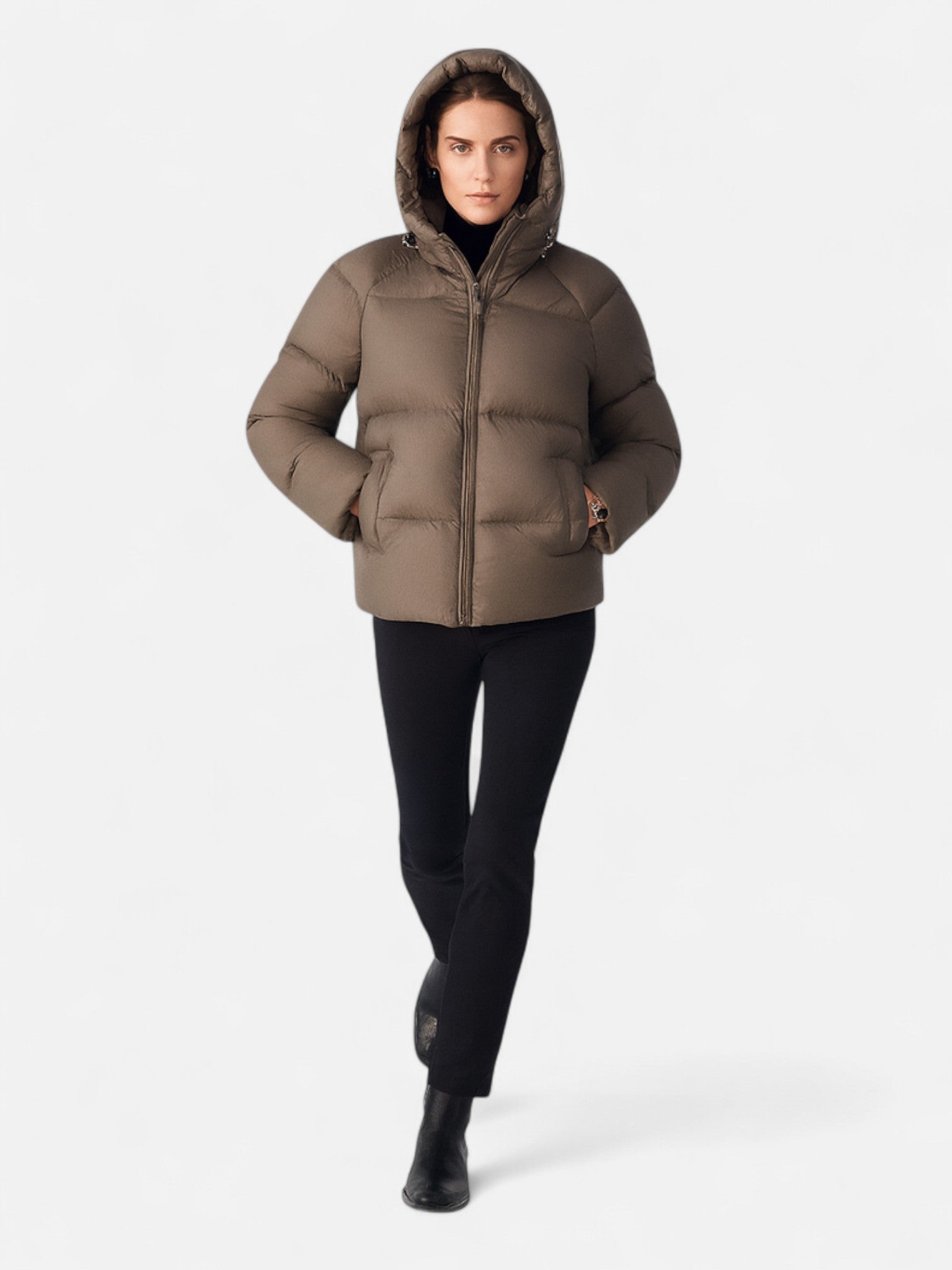 Maisonancien | Damska Kurtka Puchowa – Three-Proof z Kapturem