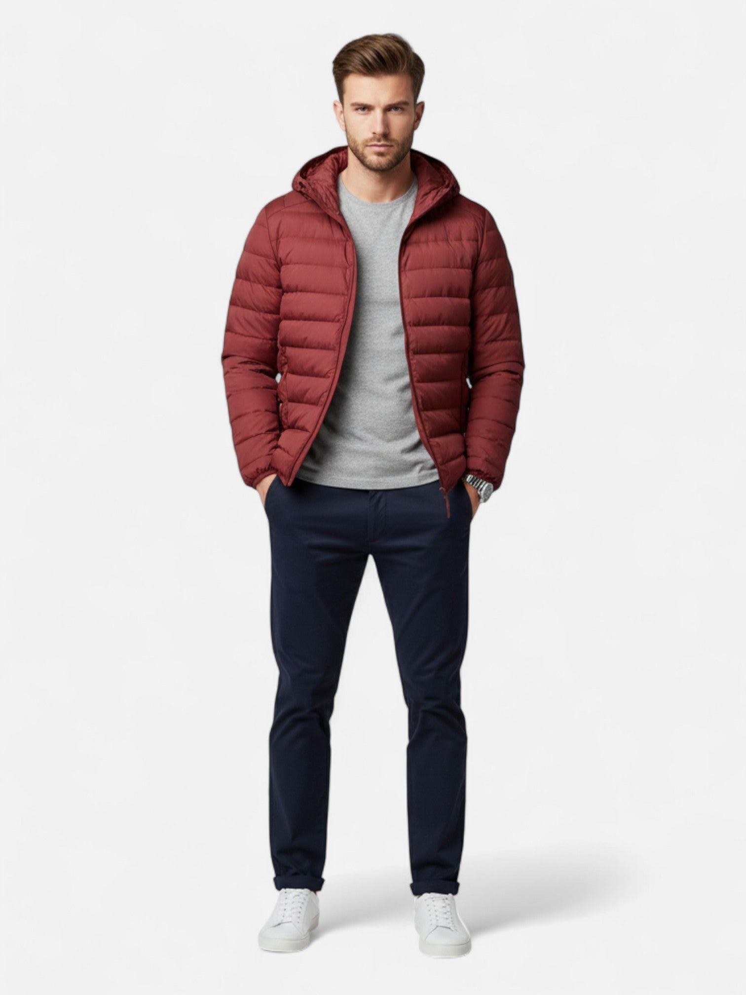 Maisonancien | Męska lekka krótka kurtka puchowa