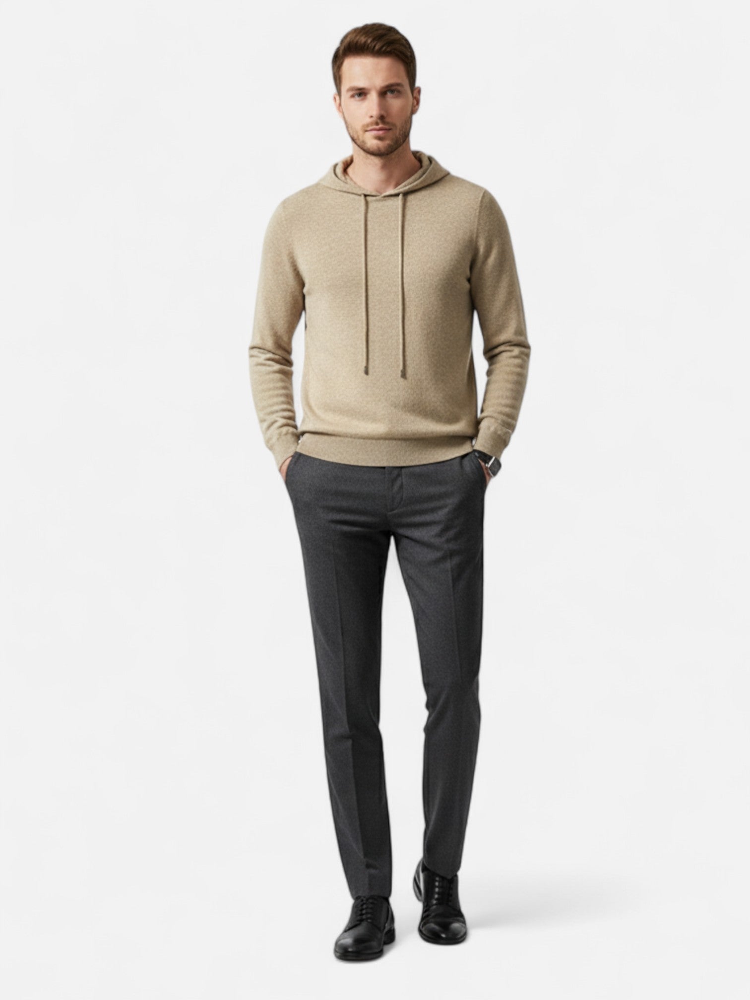 Maisonancien | Męska bluza z kapturem z wełny merino