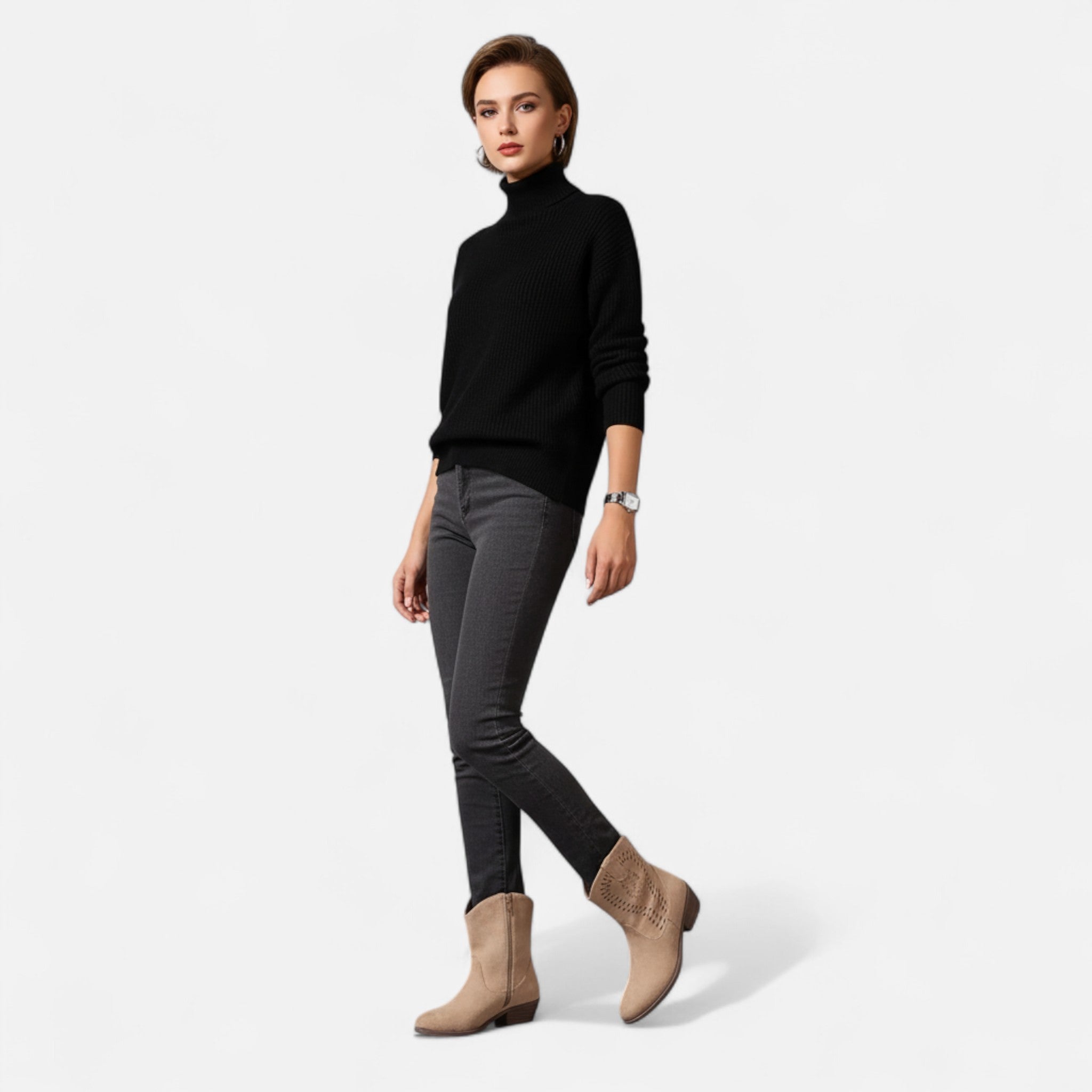 Maisonancien | Damskie botki Chelsea w stylu preppy