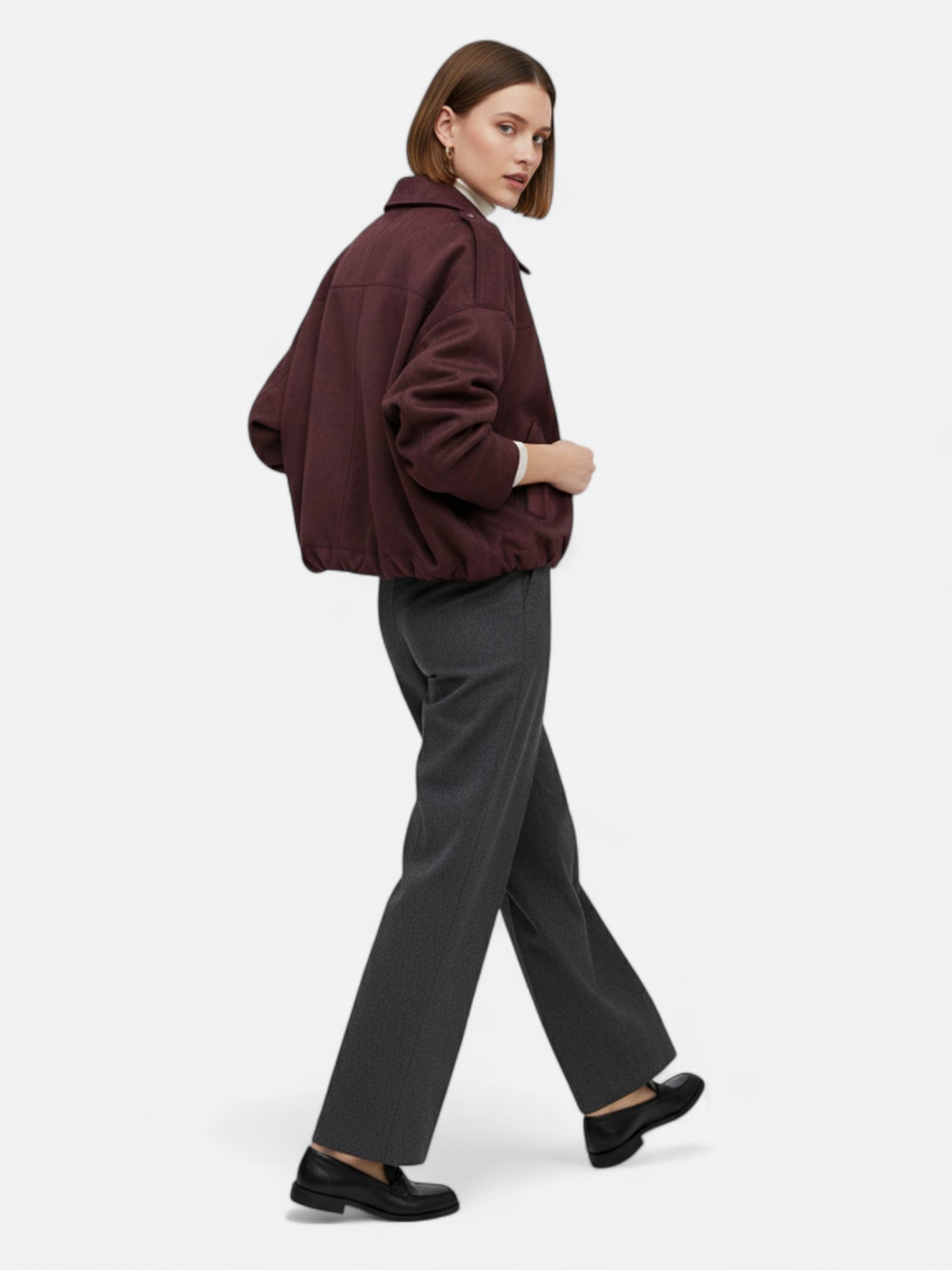 Maisonancien | Damska kurtka zamszowa bomber vintage