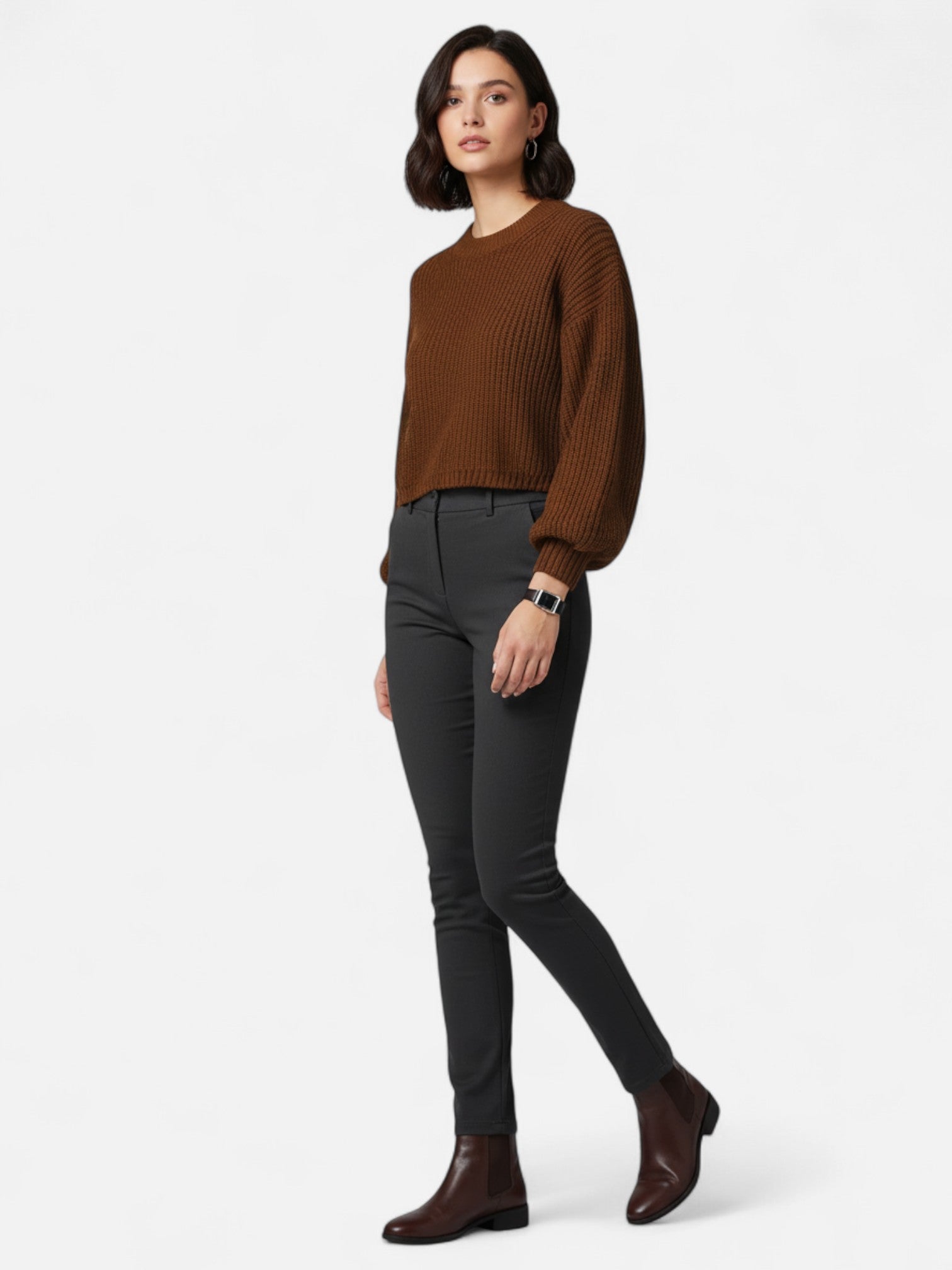 Maisonancien | Damski sweter z bufiastymi rękawami