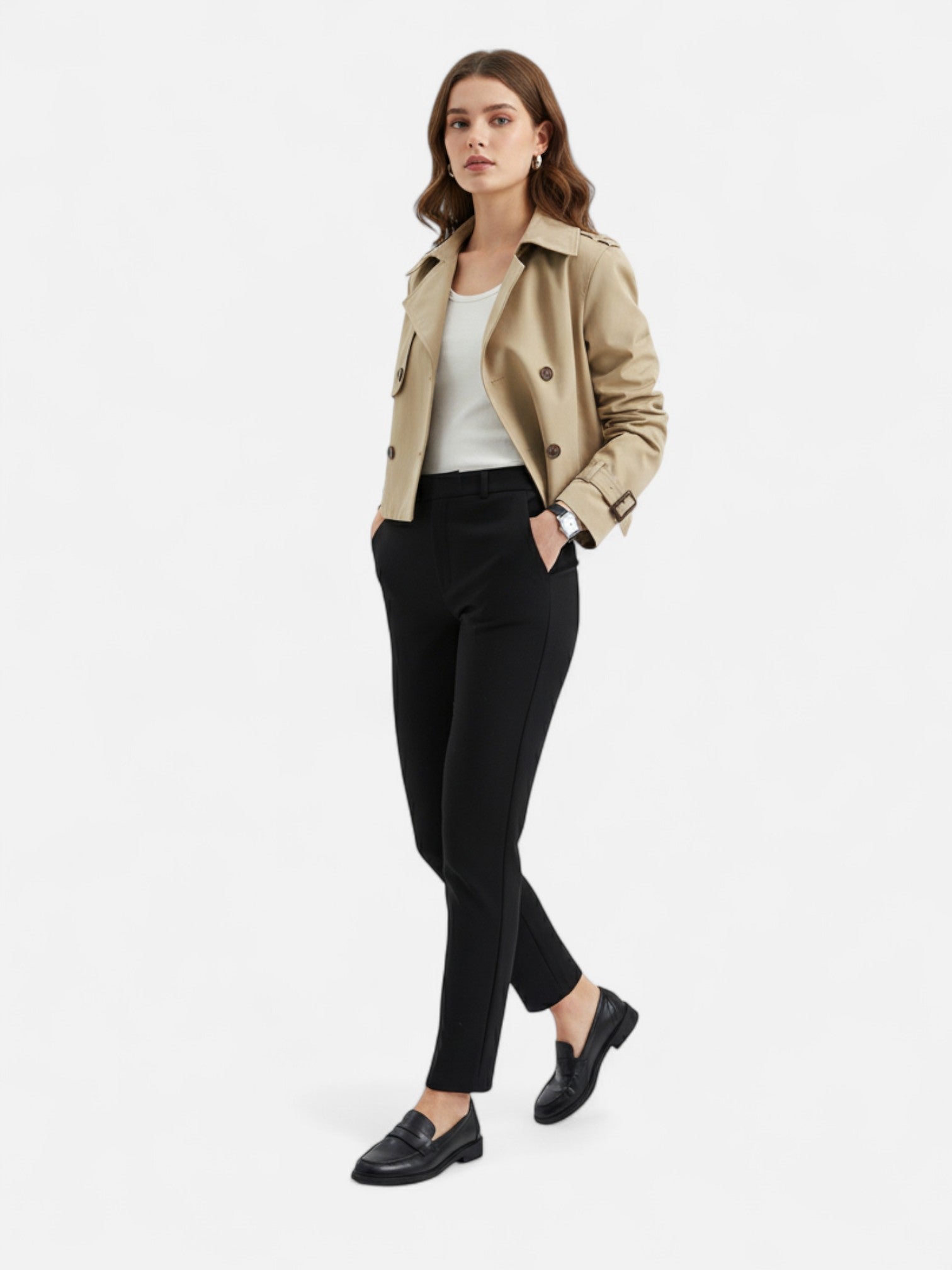 Maisonancien | Damska krótka kurtka trench vintage