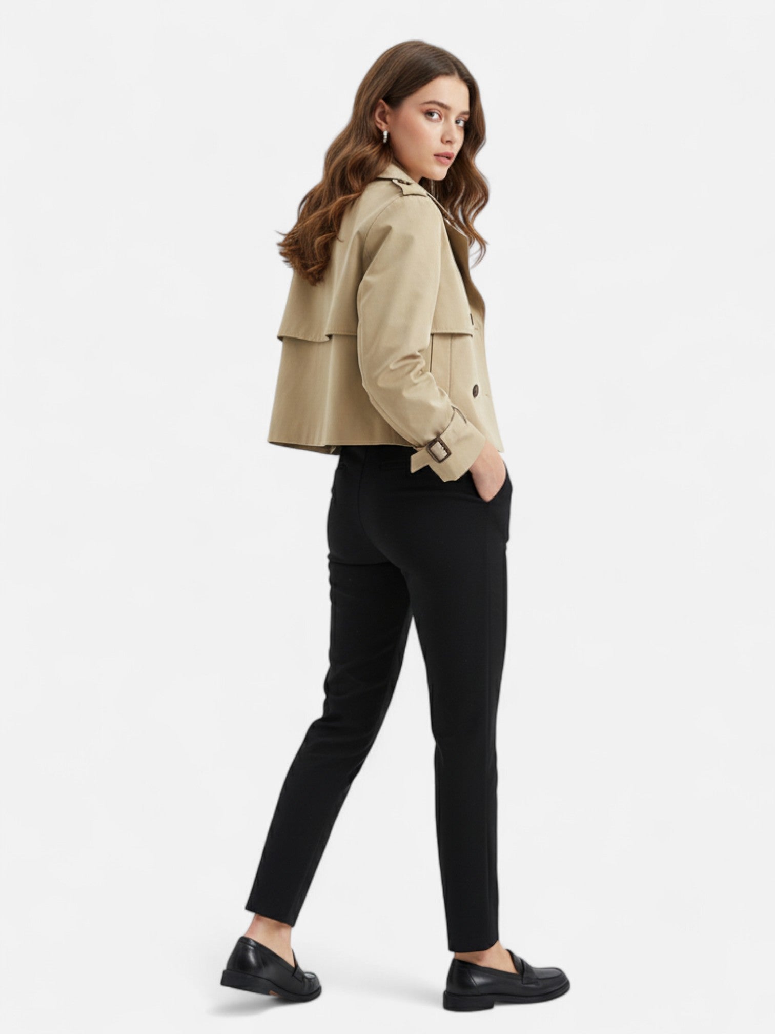 Maisonancien | Damska krótka kurtka trench vintage