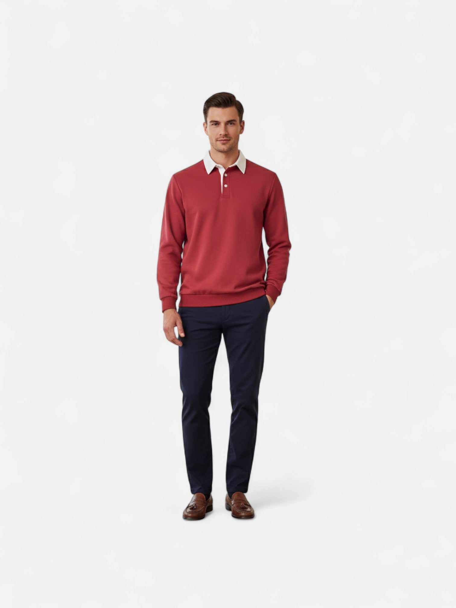 Maisonancien | Męska bluza polo z kołnierzem