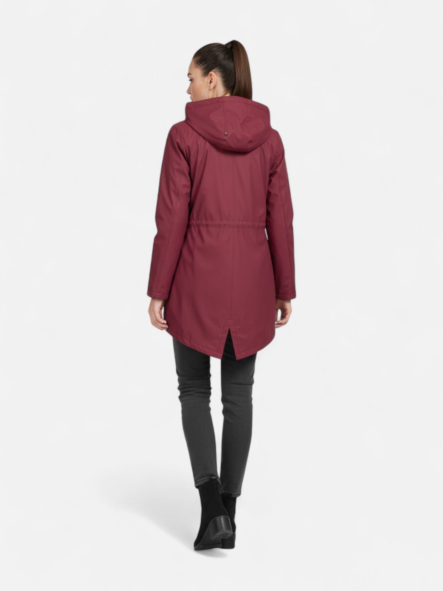 Maisonancien | Damska zimowa kurtka wiatrówka z kapturem