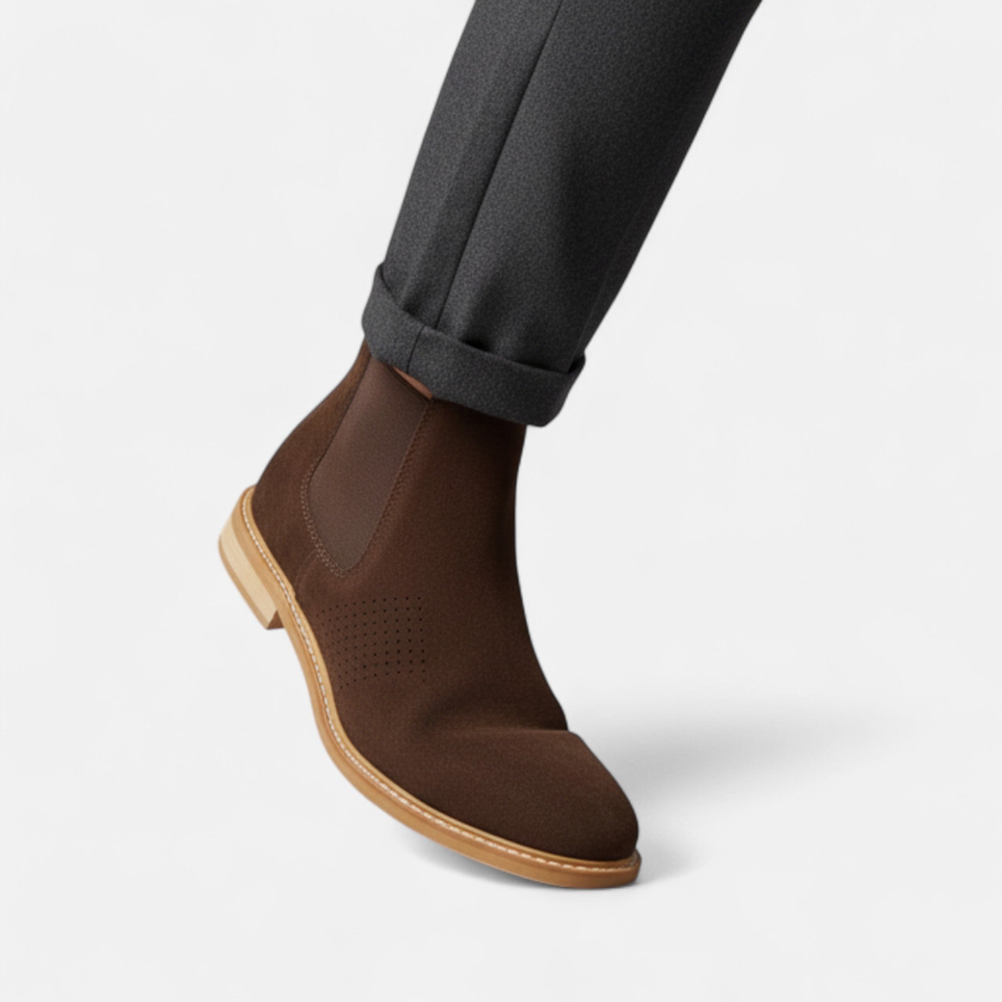 Maisonancien | Męskie skórzane botki Chelsea ze skóry bydlęcej