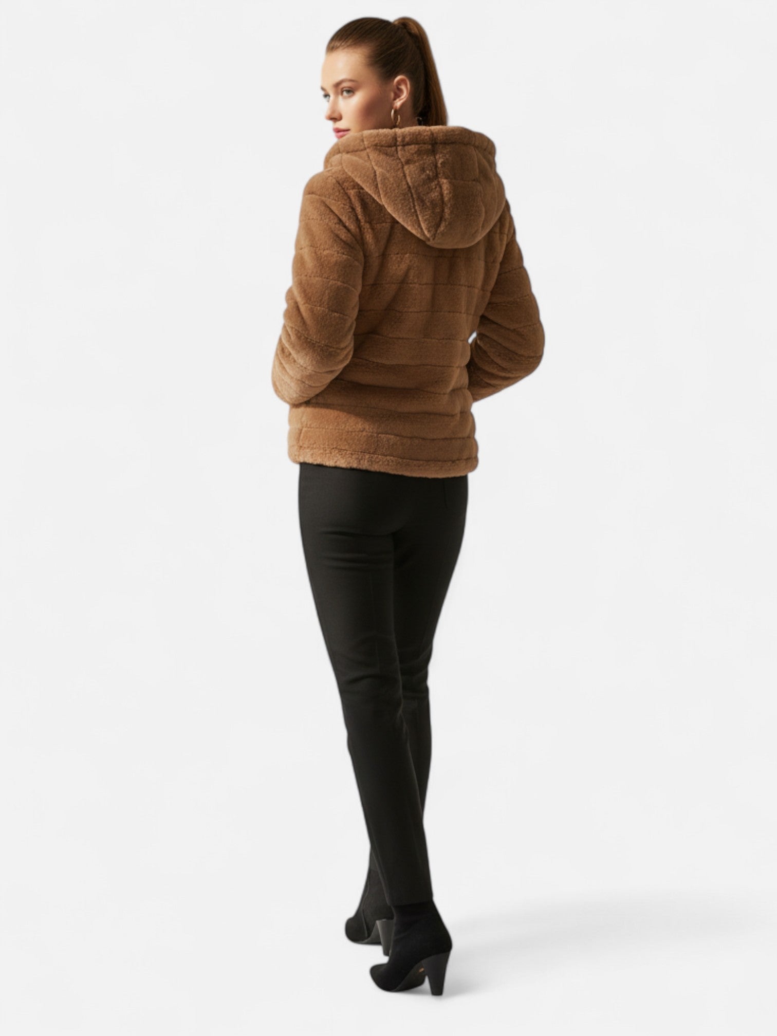 Maisonancien | Damska kurtka zimowa z kapturem z futerkiem