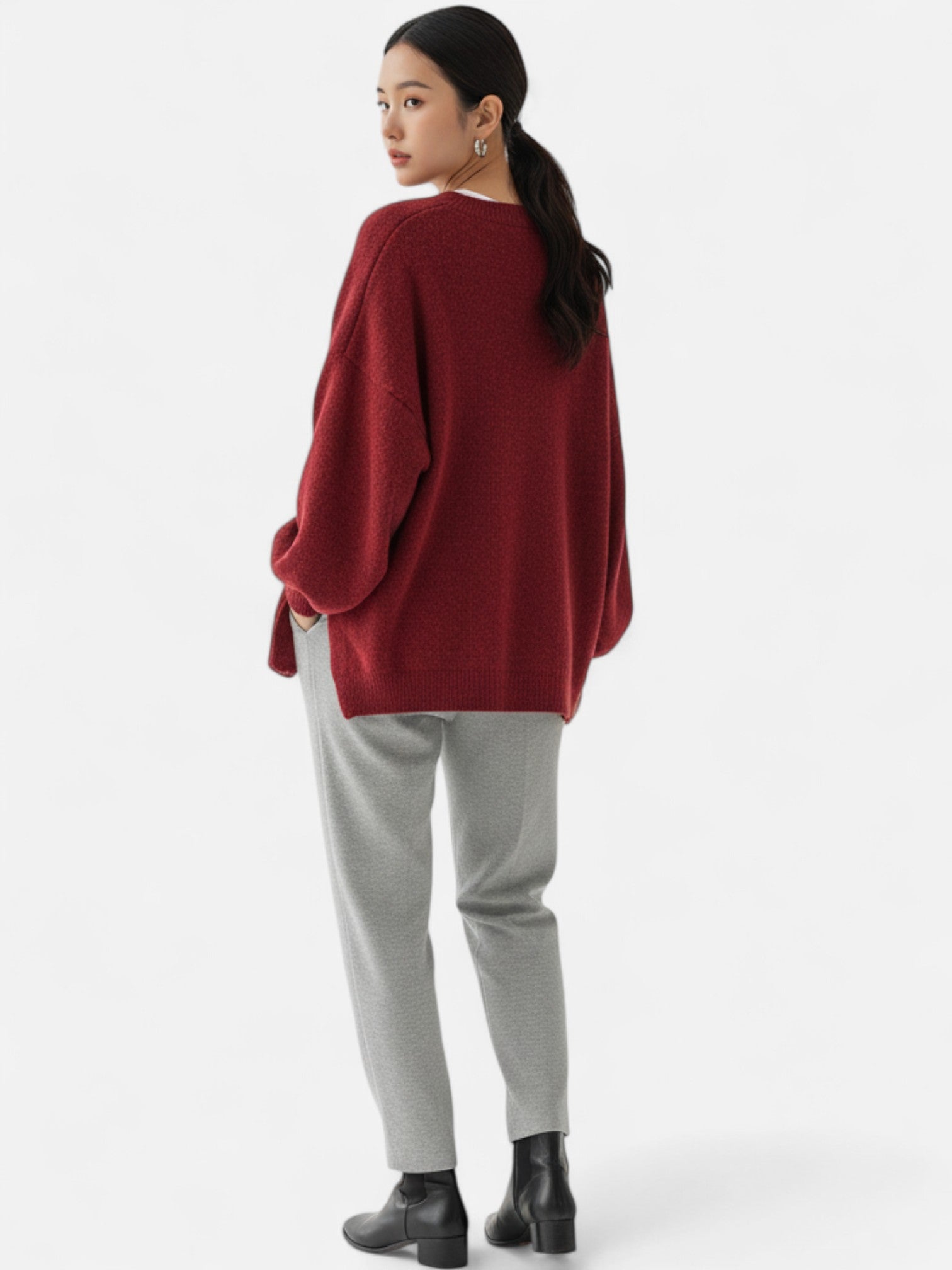 Maisonancien | Damski sweter z okrągłym dekoltem