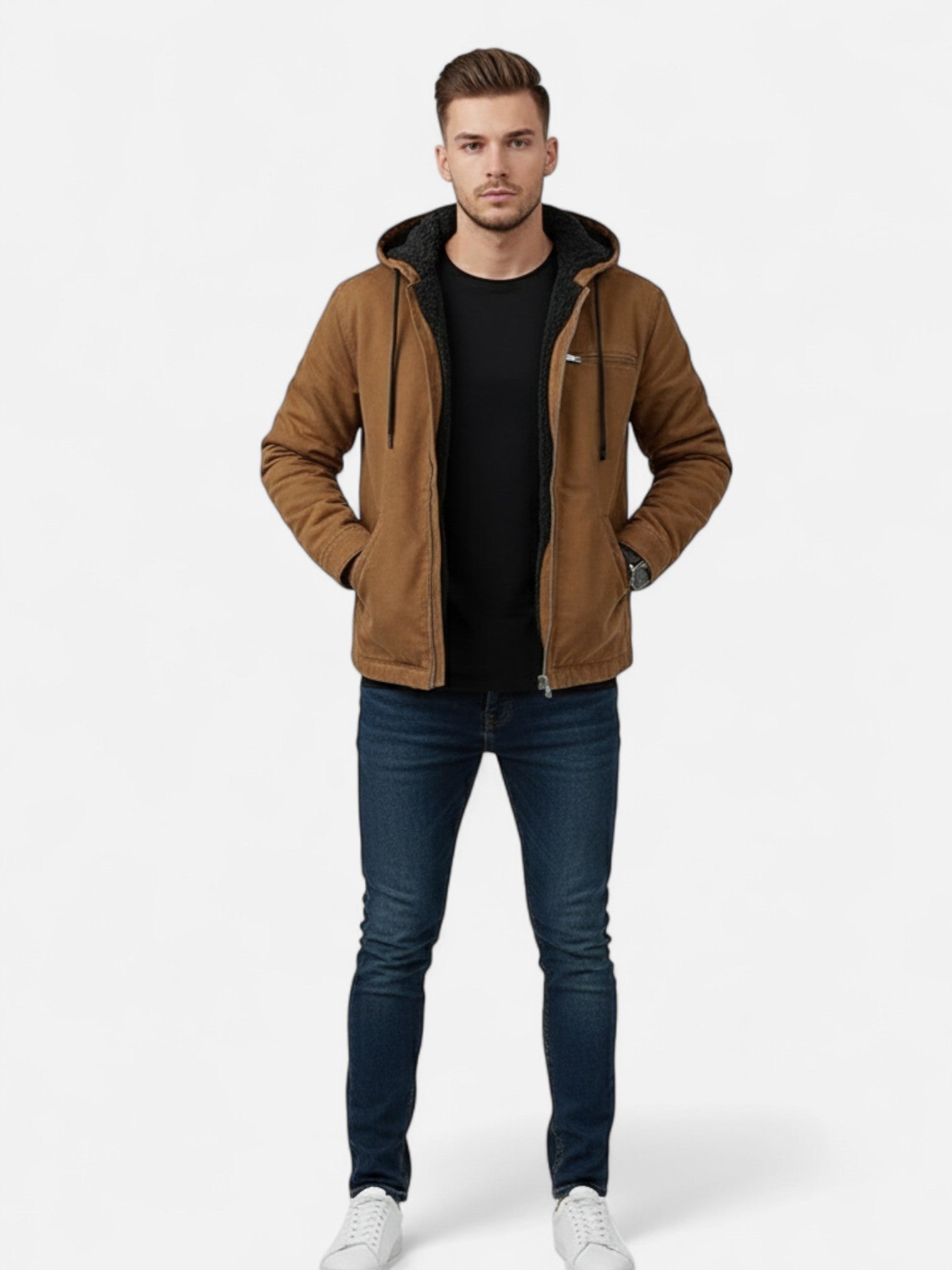 Maisonancien | Męska Kurtka Premium – Ekoskóra & Komfort Zimy