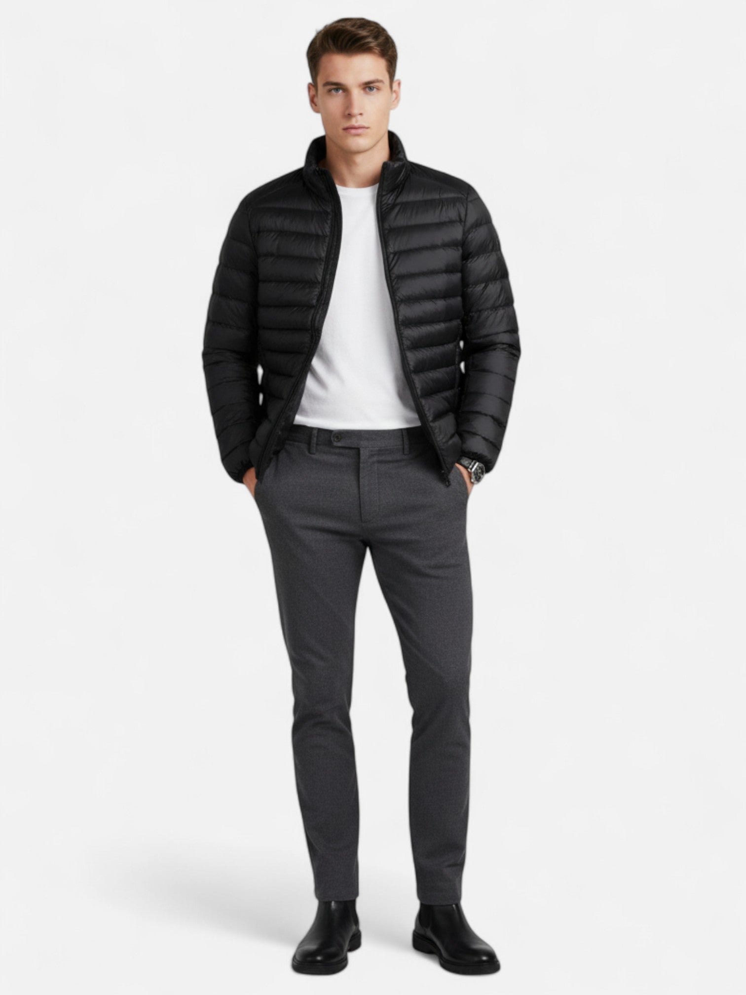 Maisonancien | Męska Kurtka z Kołnierzem Stójką