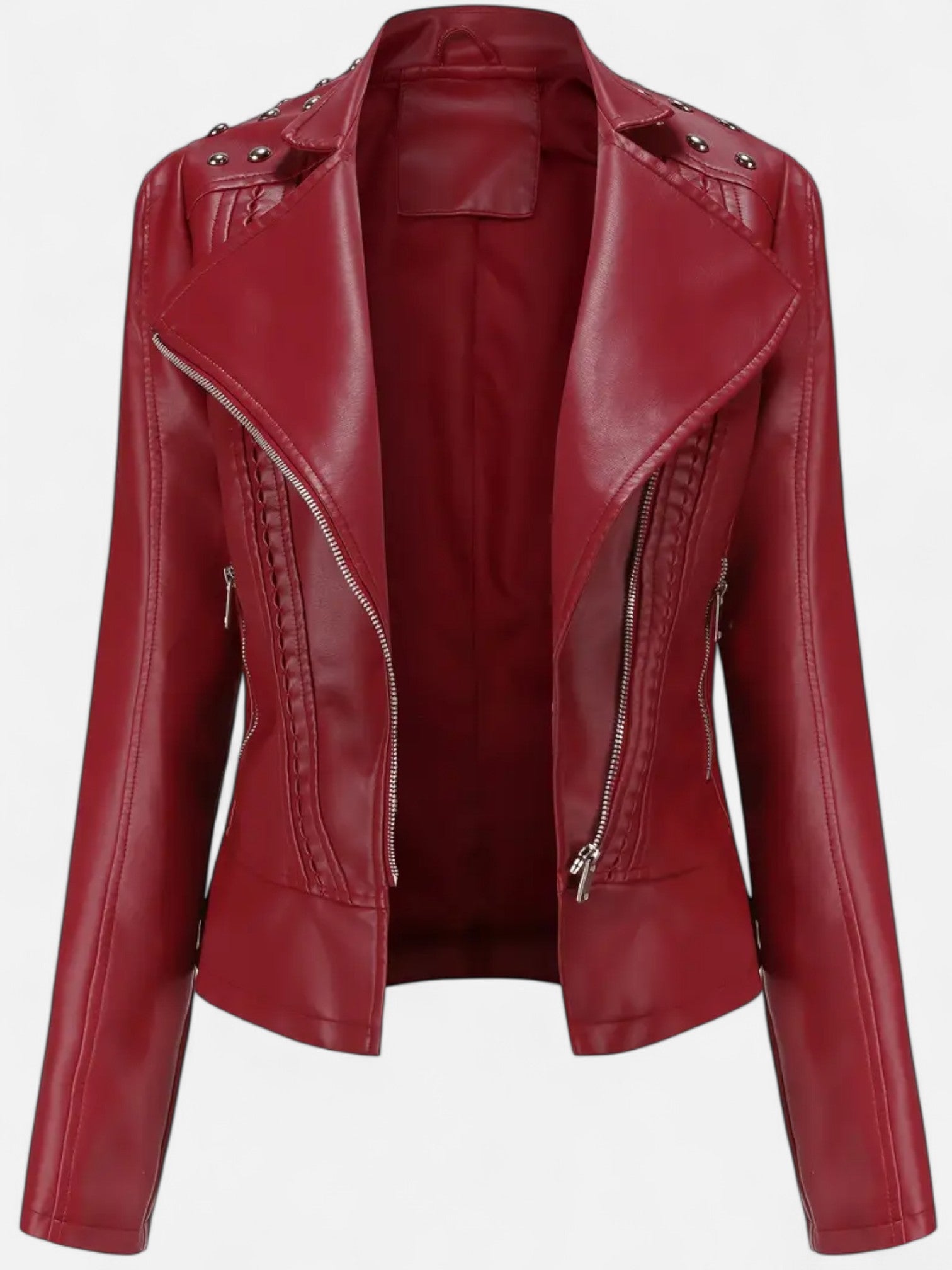 Maisonancien | Damska biker jacket z koralikowym wykończeniem