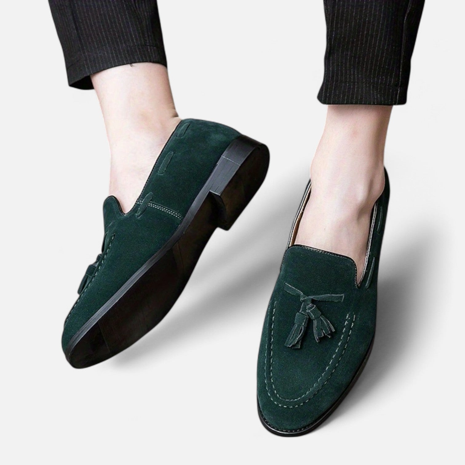 Maisonancien | Męskie loafersy tassel – skórzany Oxford szyk