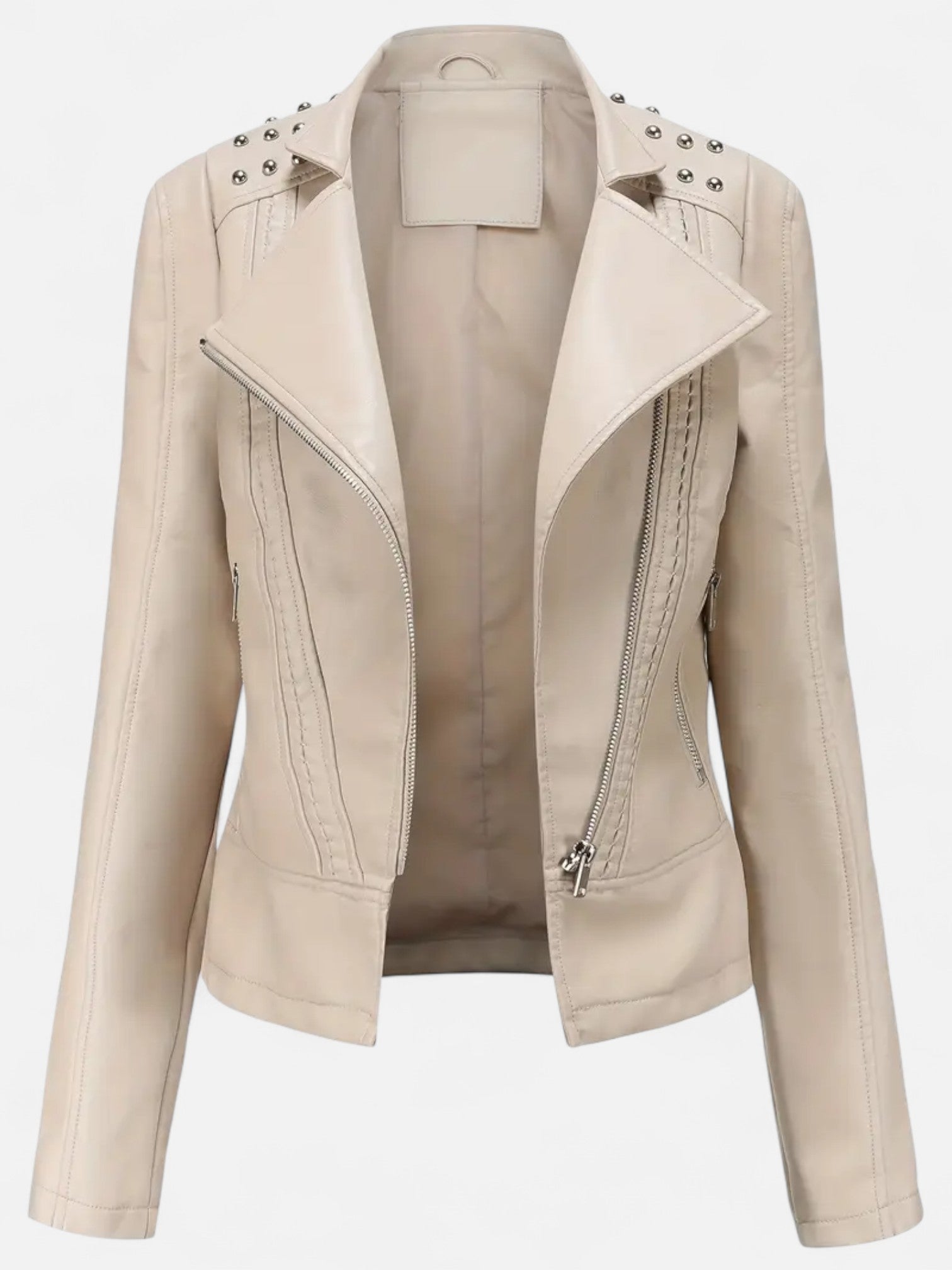 Maisonancien | Damska biker jacket z koralikowym wykończeniem