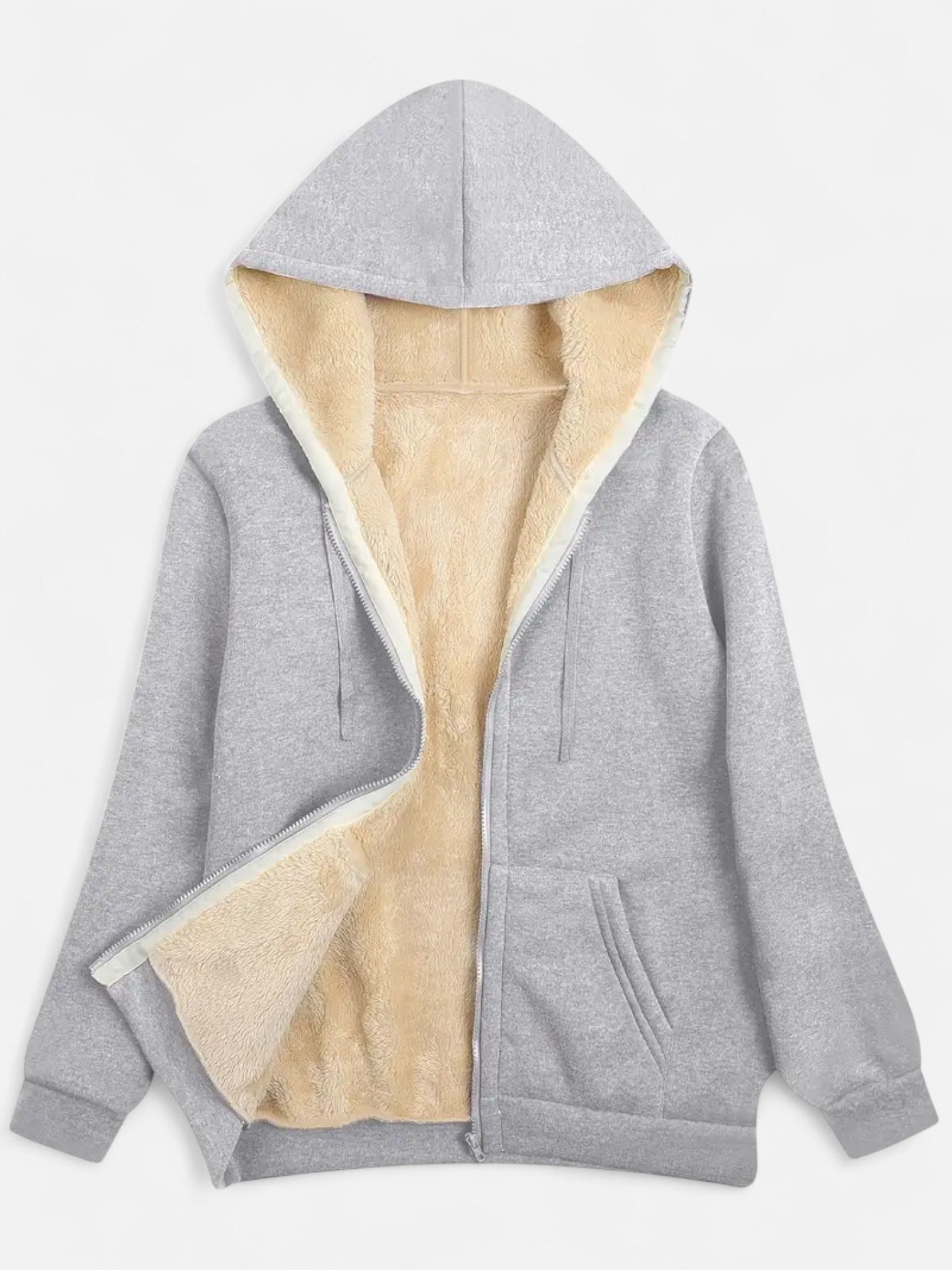 Maisonancien | Damska Kurtka Zimowa Oversize – Futerkowe Podszycie i Kaptur