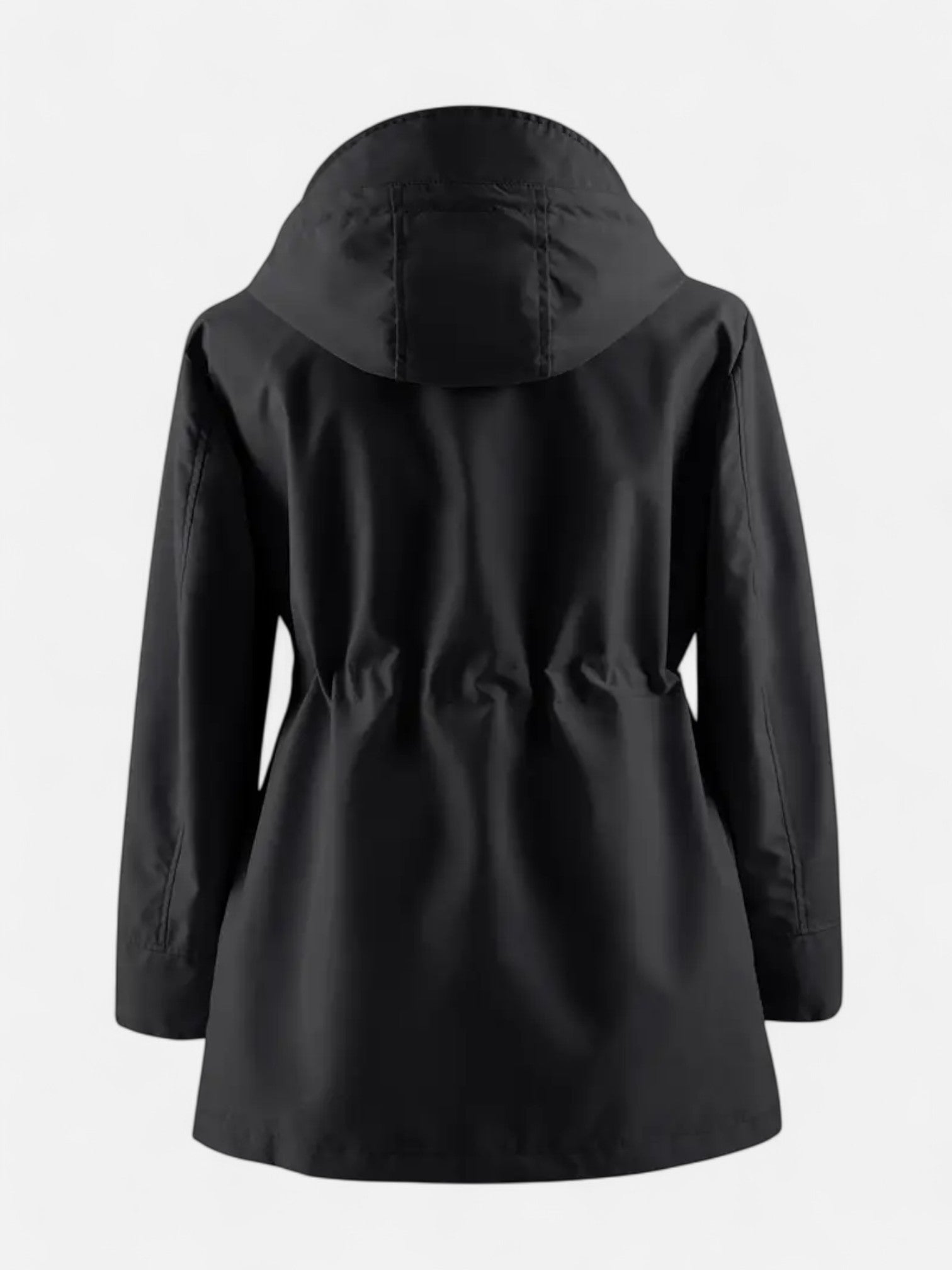 Maisonancien | Damski Płaszcz z Kapturem – Casual z Troczkiem w Pasie