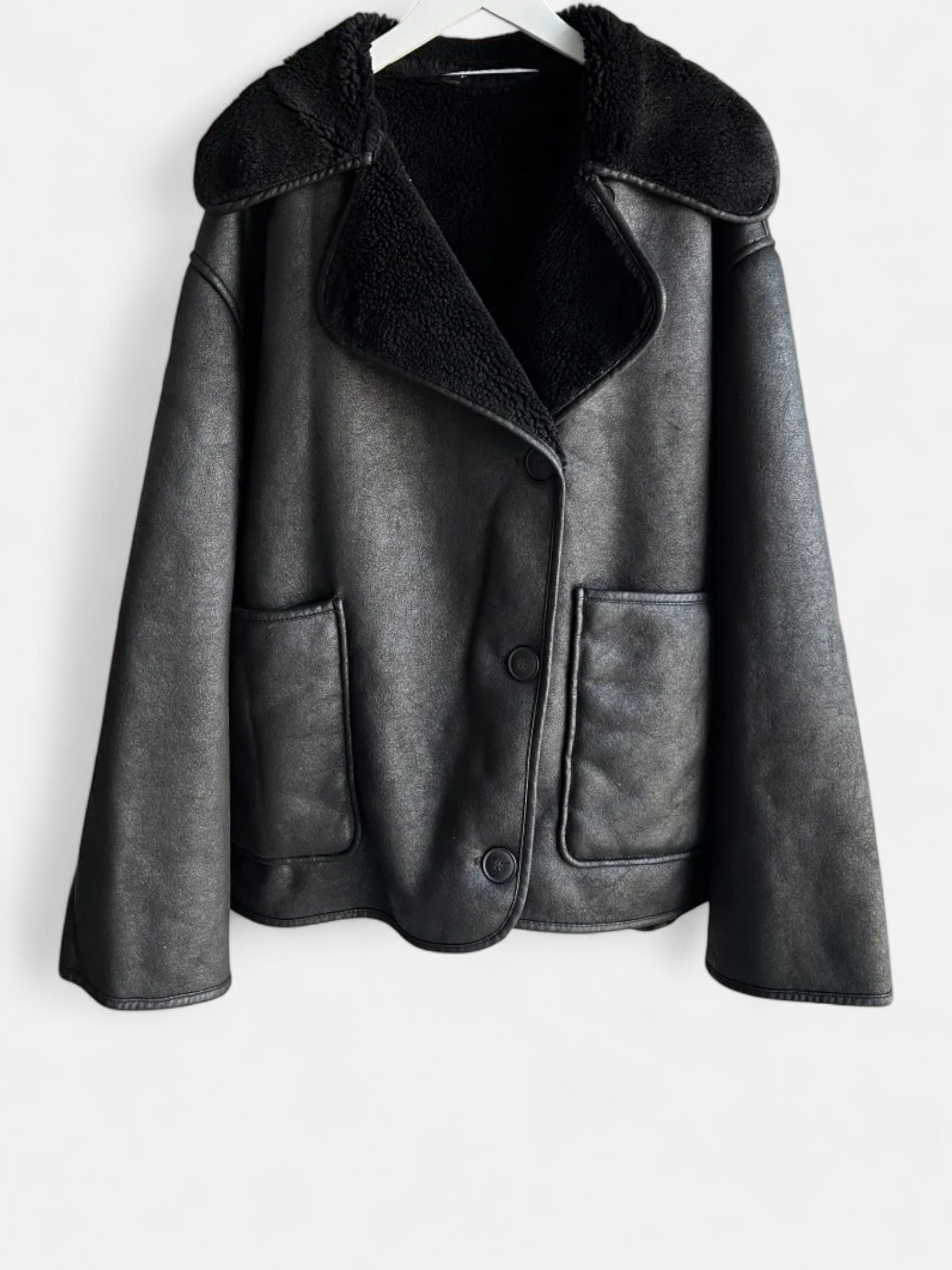 Maisonancien | Damski Płaszcz Oversize – Podwójny Kołnierz i Ciepło Premium