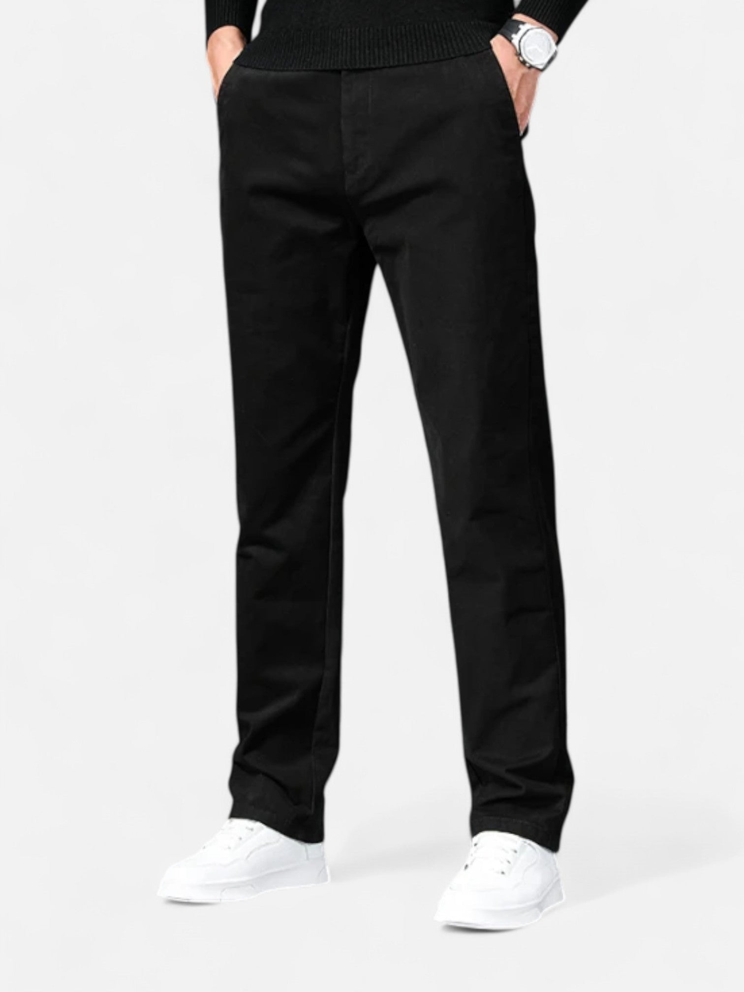 Maisonancien | Męskie Spodnie Chino – Bawełniane Straight Fit