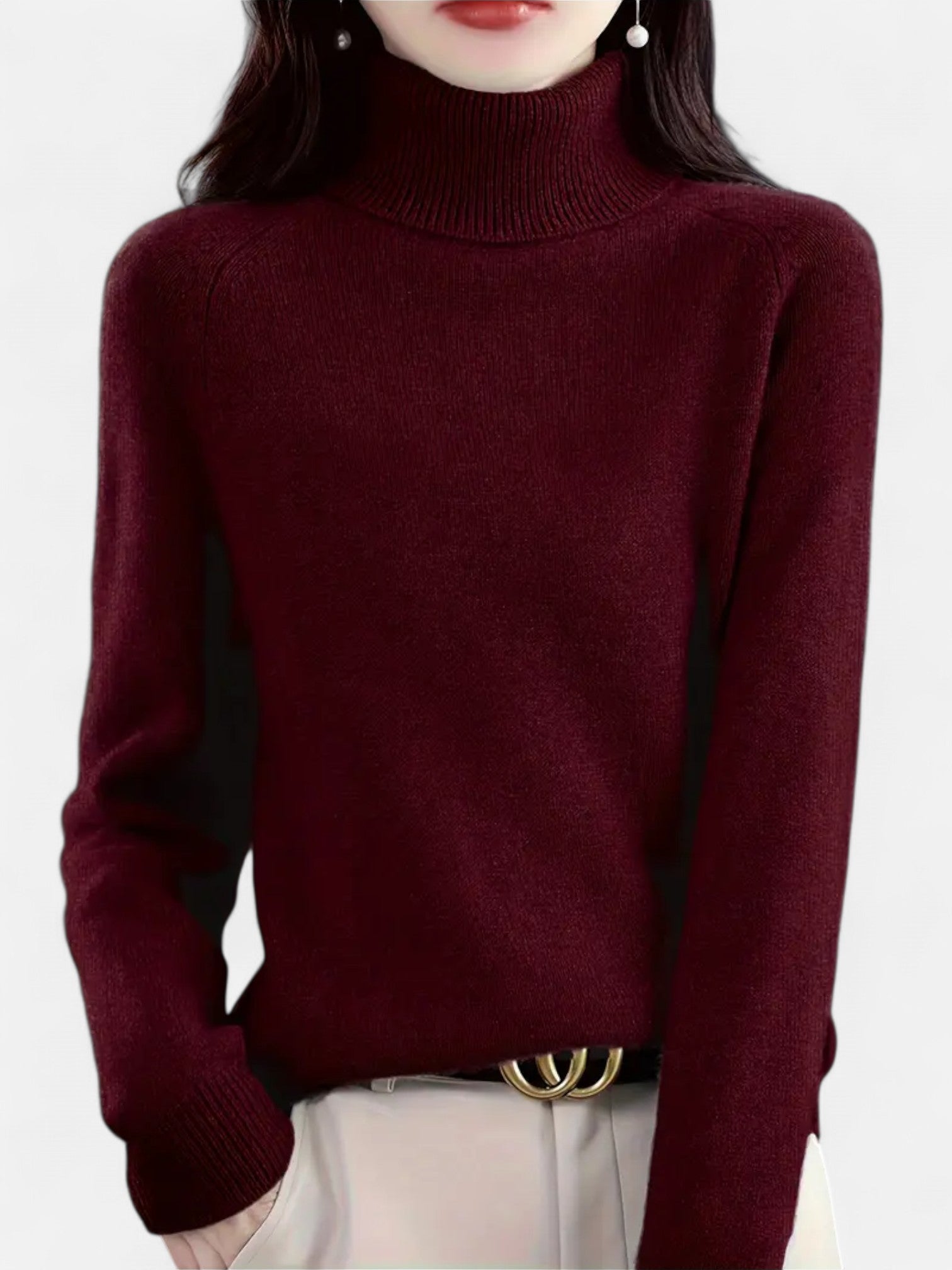 Maisonancien | Damski Sweter z Golfem – Jesienna Klasyka