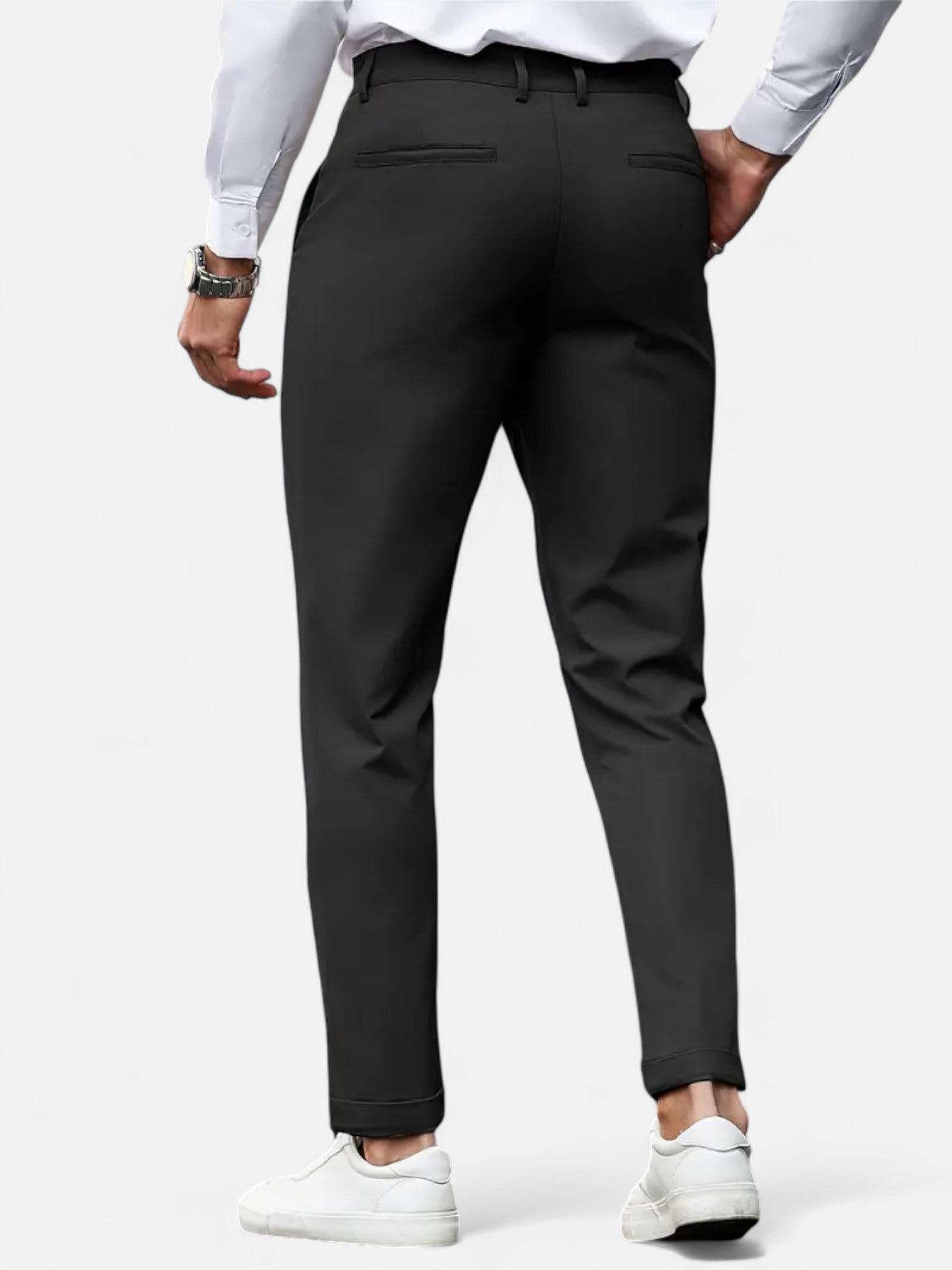 Maisonancien | Męskie Spodnie Slim-Fit – Beżowa Elegancja Całoroczna