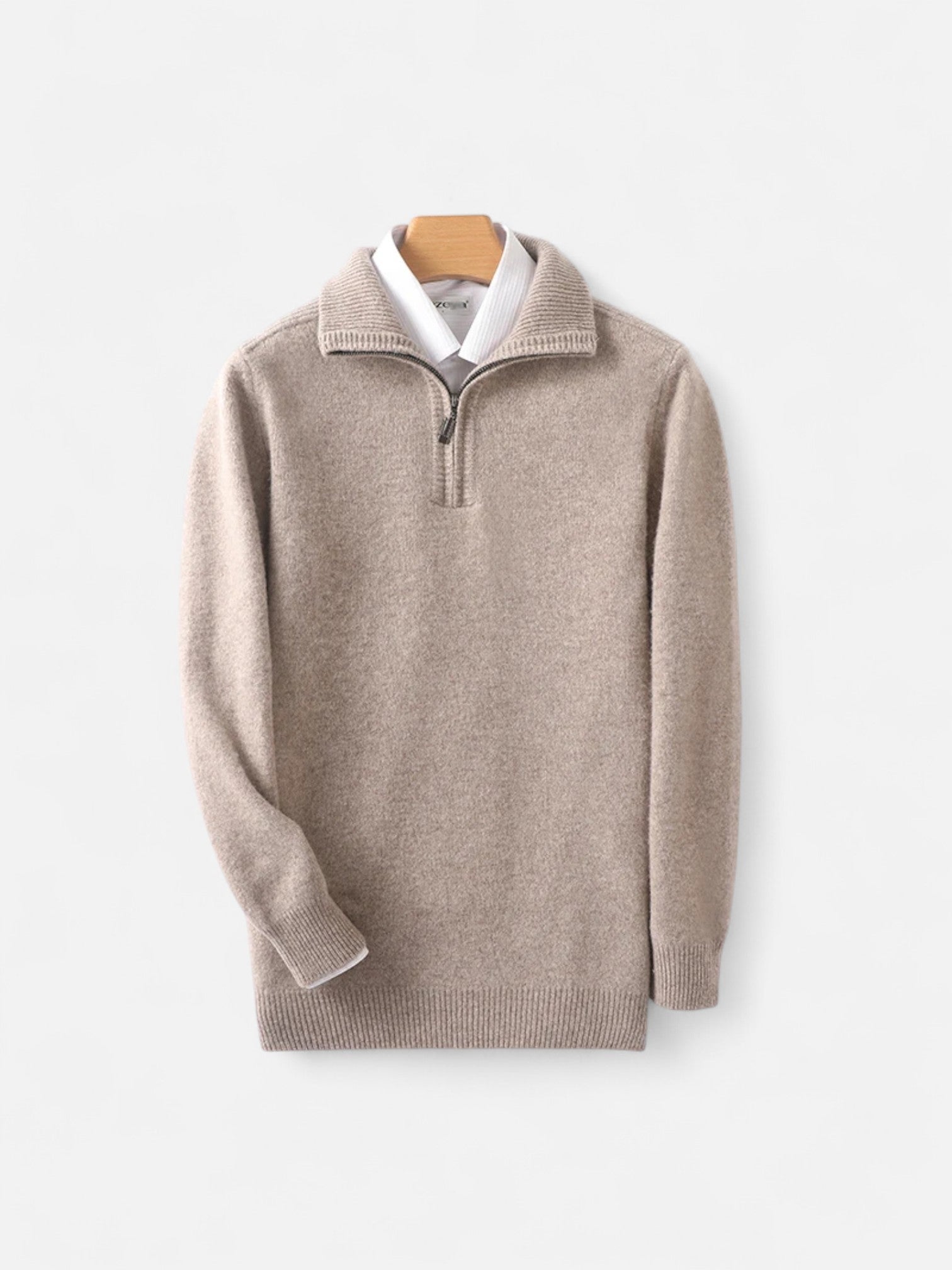 Maisonancien | Męski półgolf z wełny merino na zamek