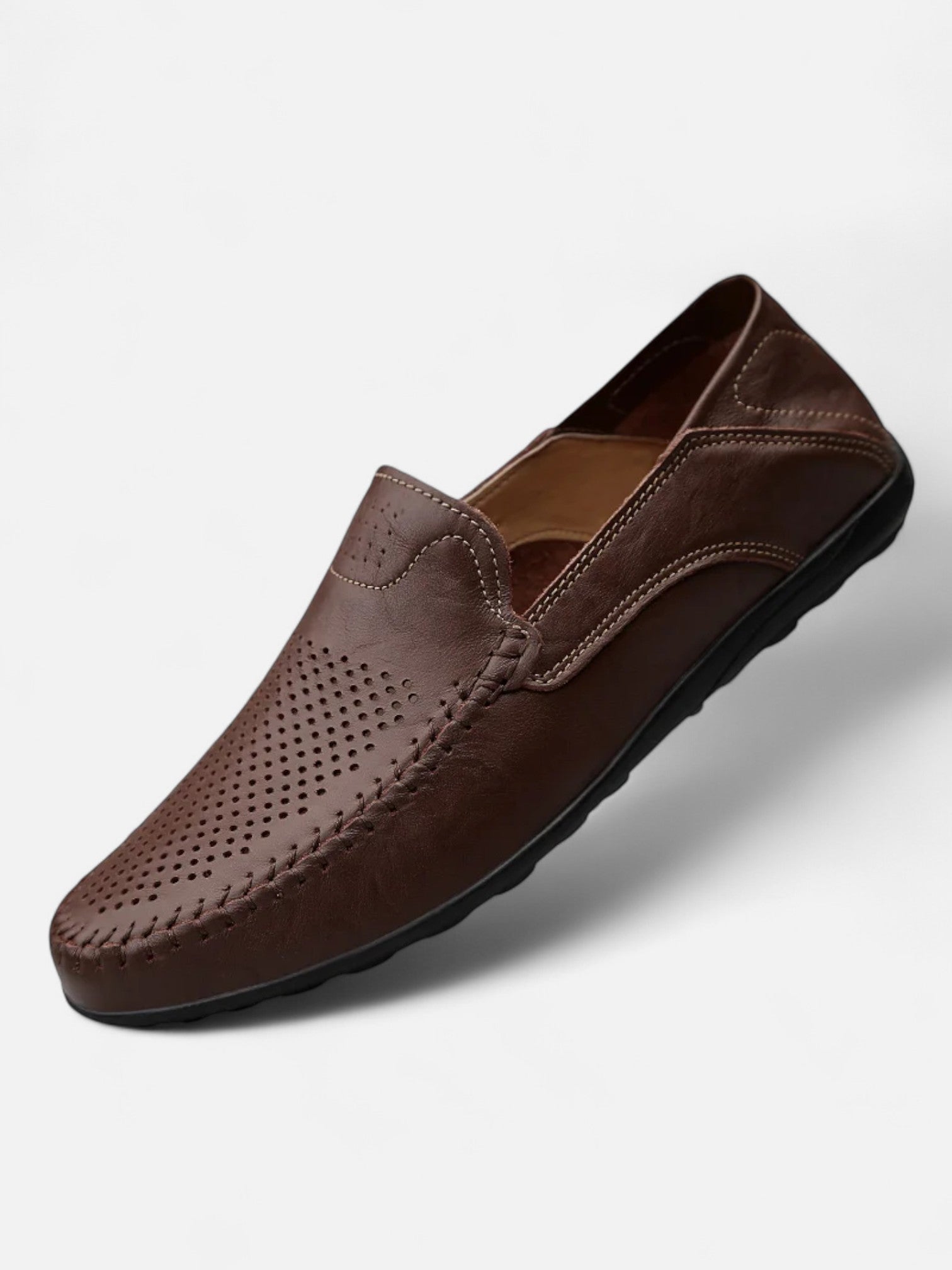 Maisonancien | Męskie loafersy z naturalnej skóry bydlęcej