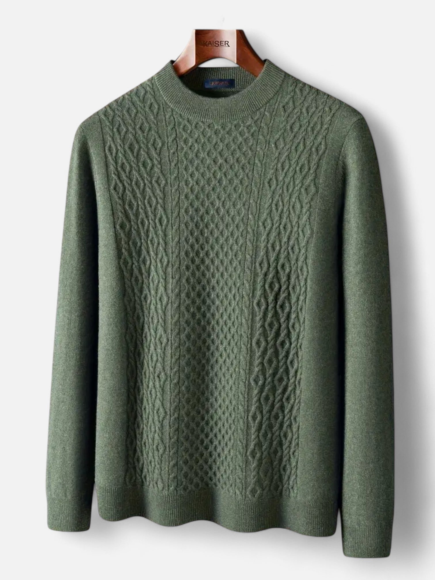 Maisonancien | Męski golf z okrągłym dekoltem i żakardem