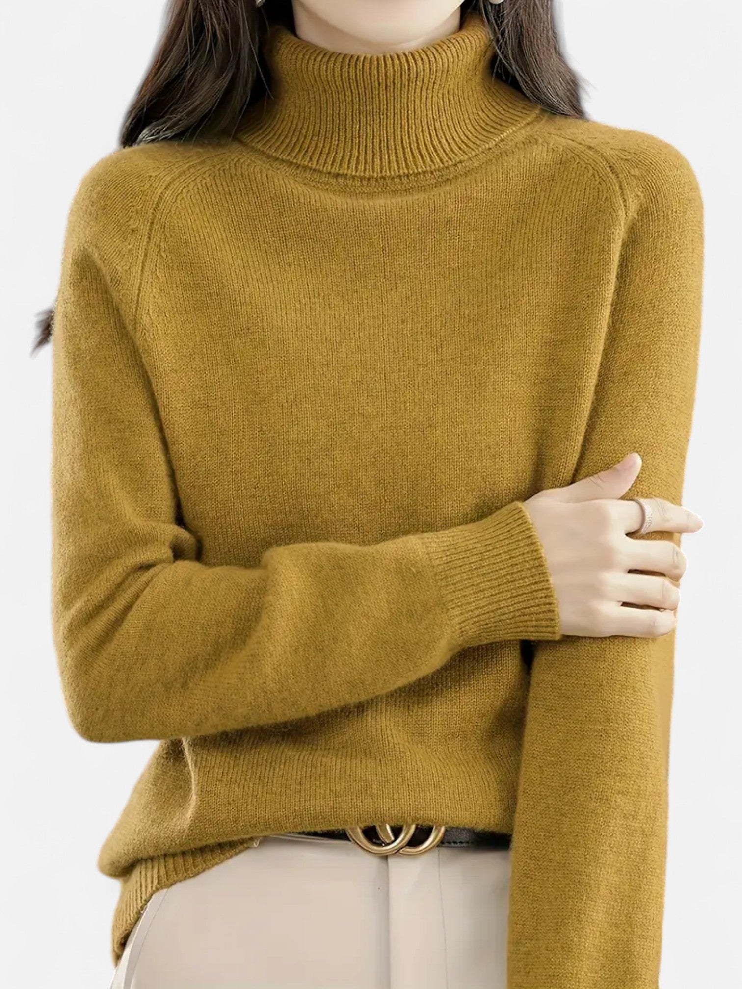 Maisonancien | Damski Sweter z Golfem – Jesienna Klasyka