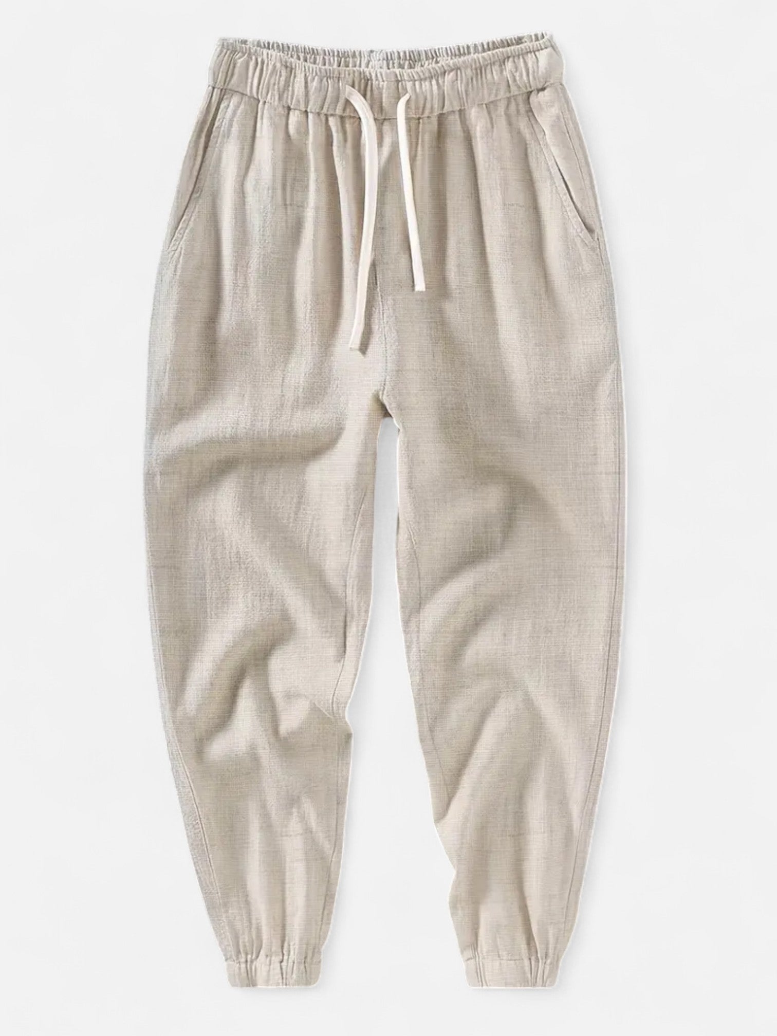 Maisonancien | Męskie Lniane Joggersy – Casual Komfort Całoroczny