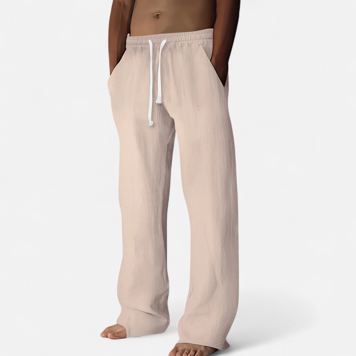 Maisonancien | Męskie spodnie lin & coton – nadmorski minimalizm