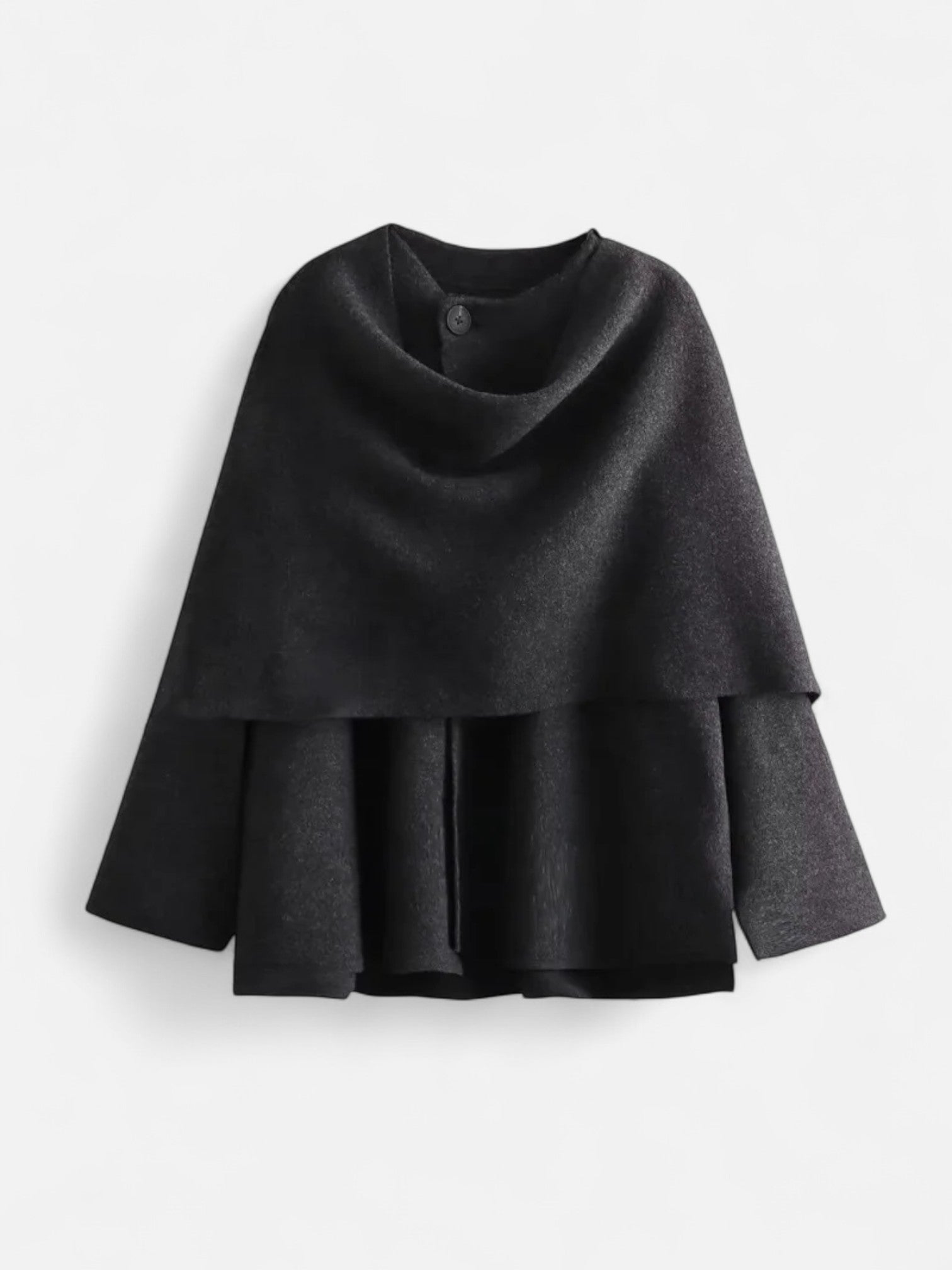 Maisonancien | Damski Płaszcz Zimowy – Asymetryczny Szal Elegance