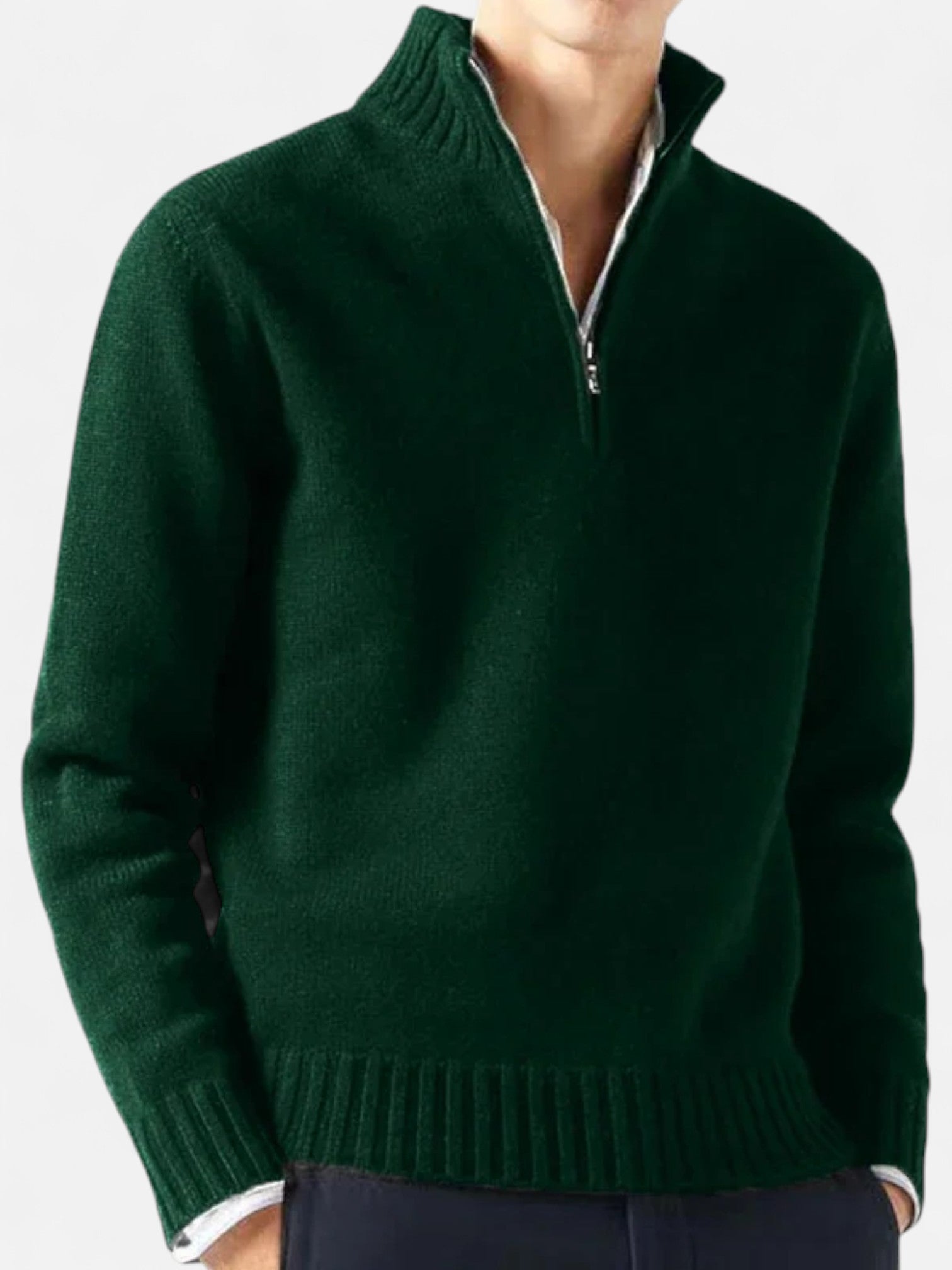 Maisonancien | Klasyczny sweter z golfem dzianinowy