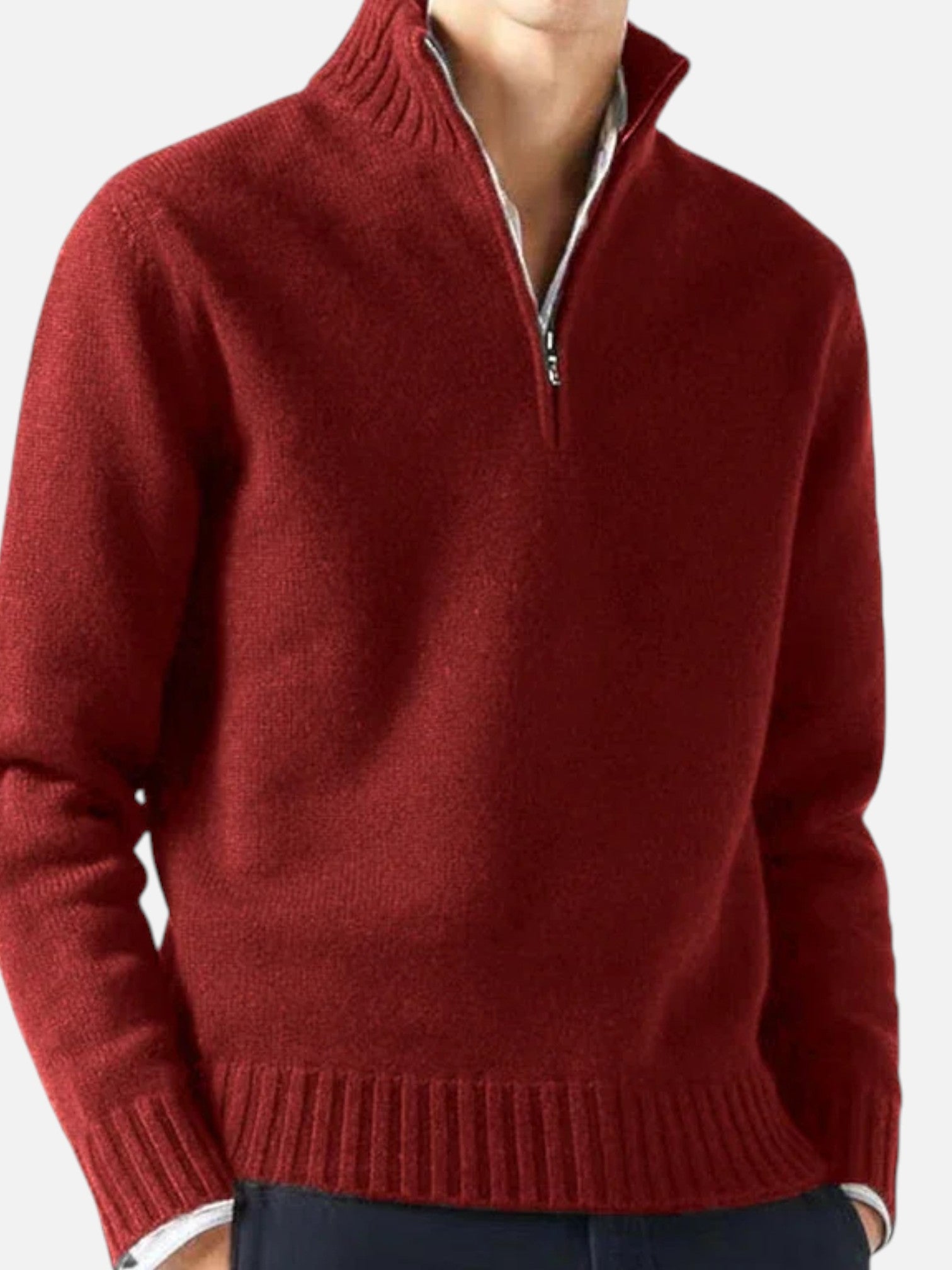 Maisonancien | Klasyczny sweter z golfem dzianinowy